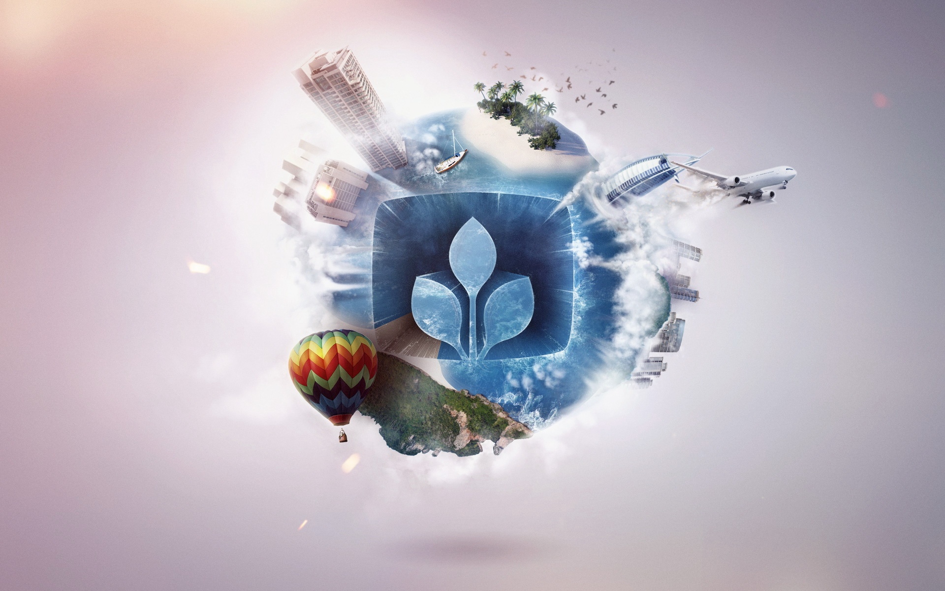 Desktopography,炫彩,简约,儿童桌面专用