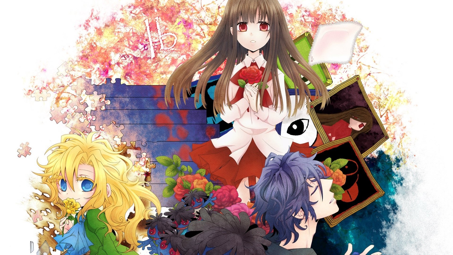 动漫,插画,手绘,动漫少女,可爱,恐怖美术馆,儿童桌面专用