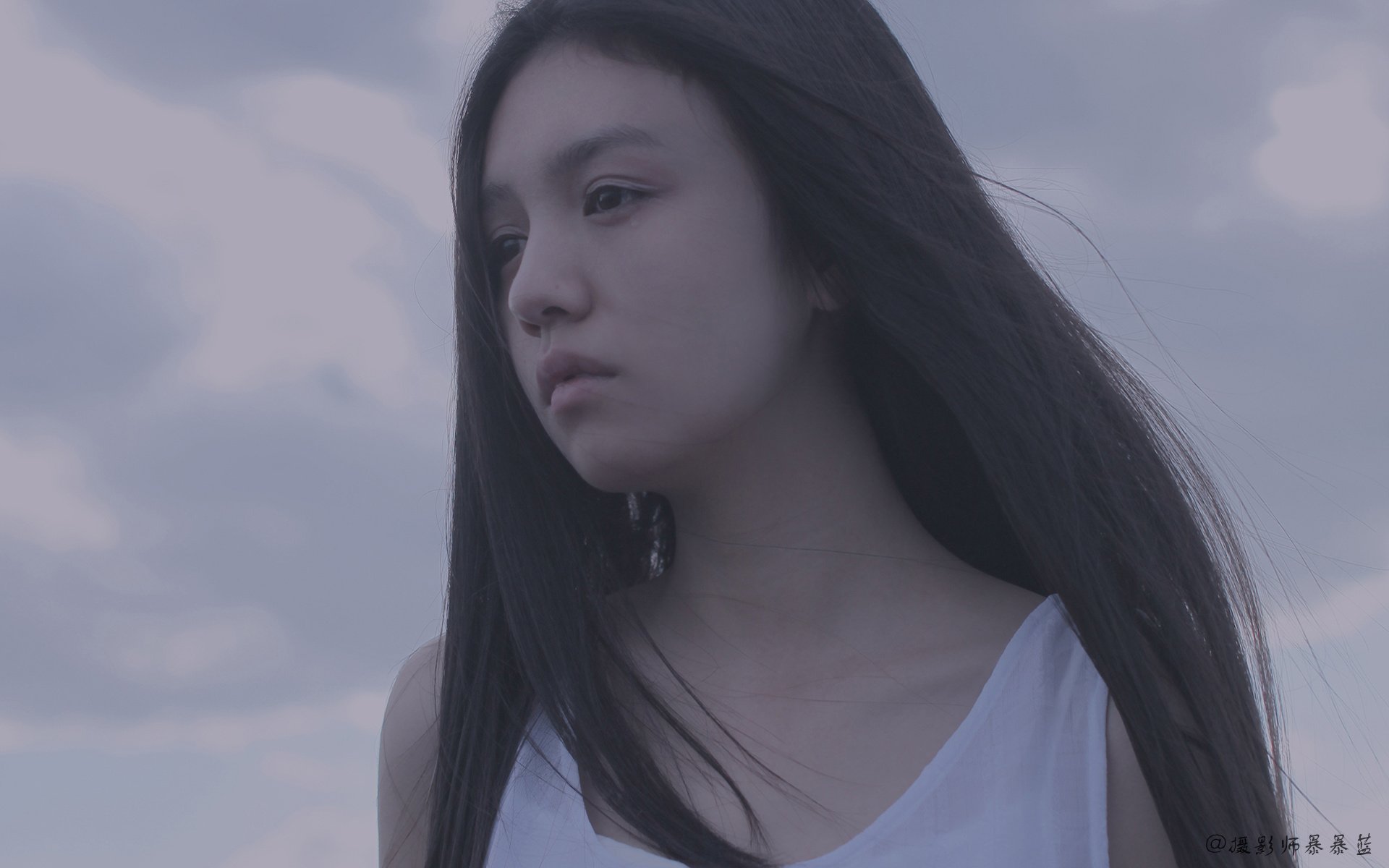 暴暴蓝,摄影,影像,姑娘,悲伤,美女,360宝贝