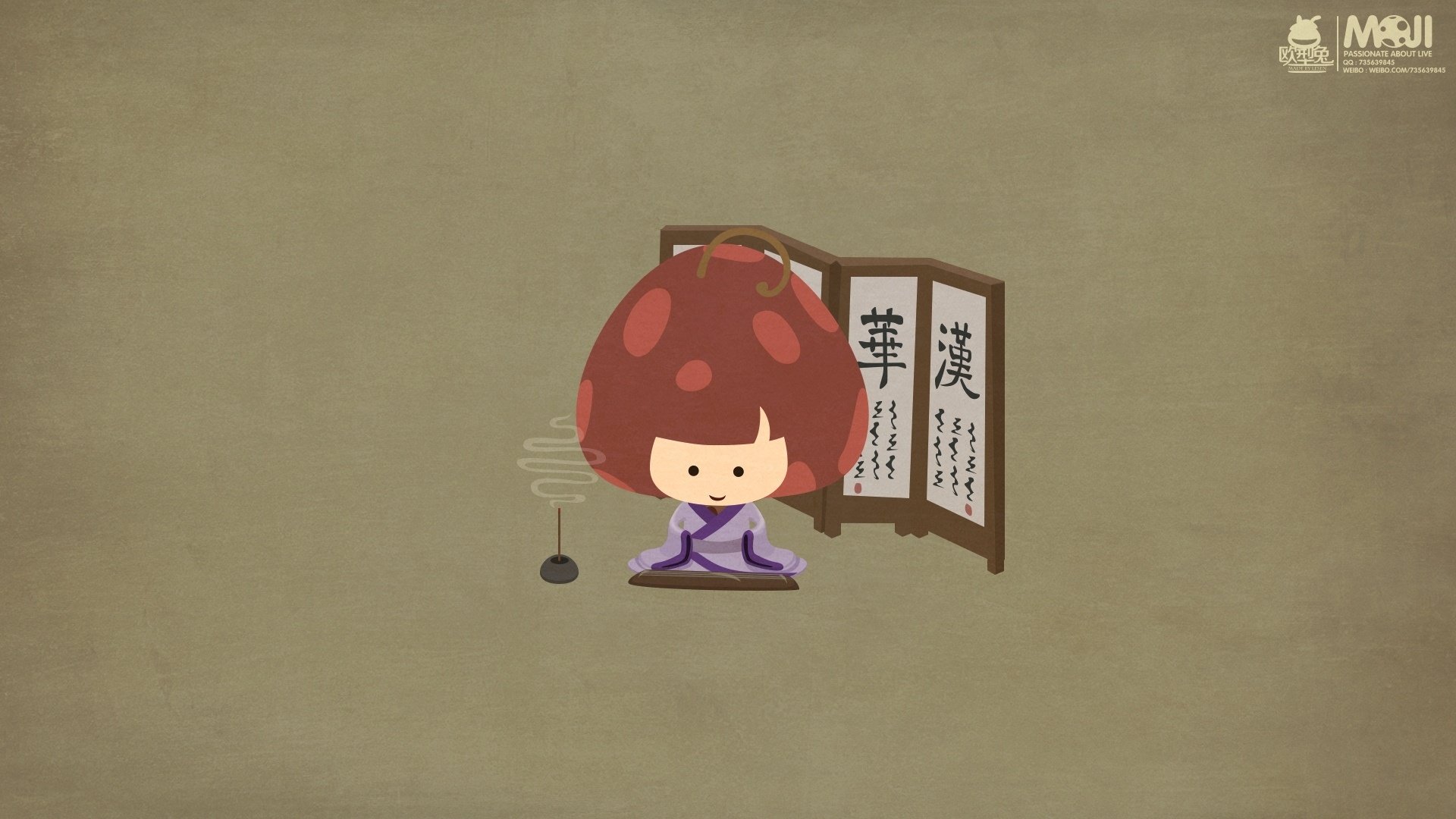 动漫,卡通,插画,手绘,欧型兔,莫吉,MOJI,儿童桌面专用