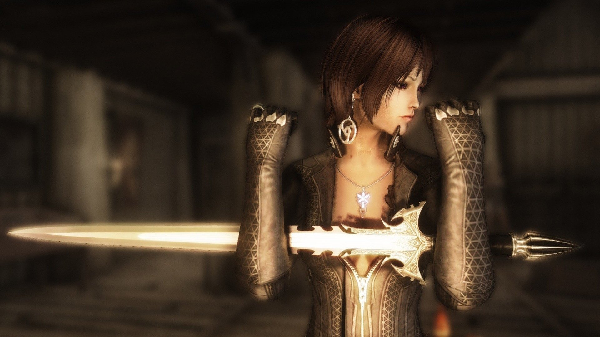 游戏,游戏美女,插画,CG图,上古卷轴5,天迹