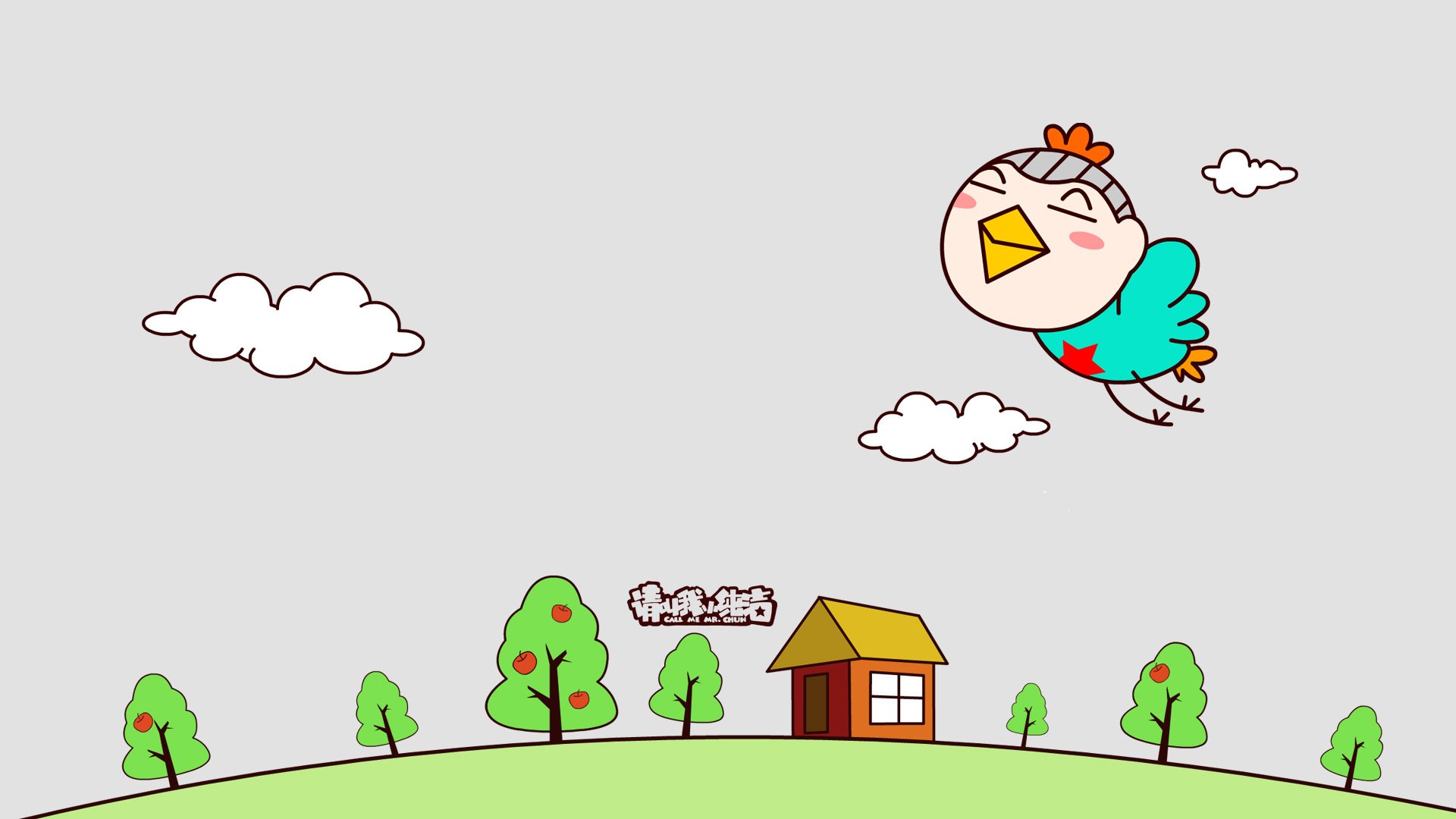 动漫,卡通,插画,小纯洁,纯洁鸟,儿童桌面专用