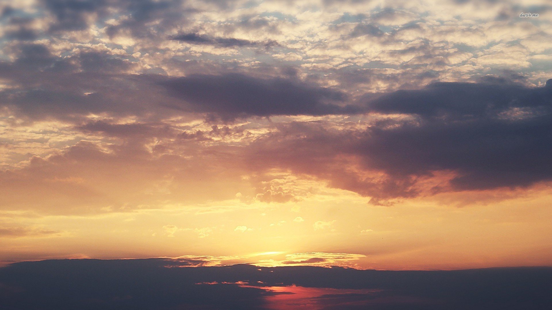 风景,落日余晖,儿童桌面专用