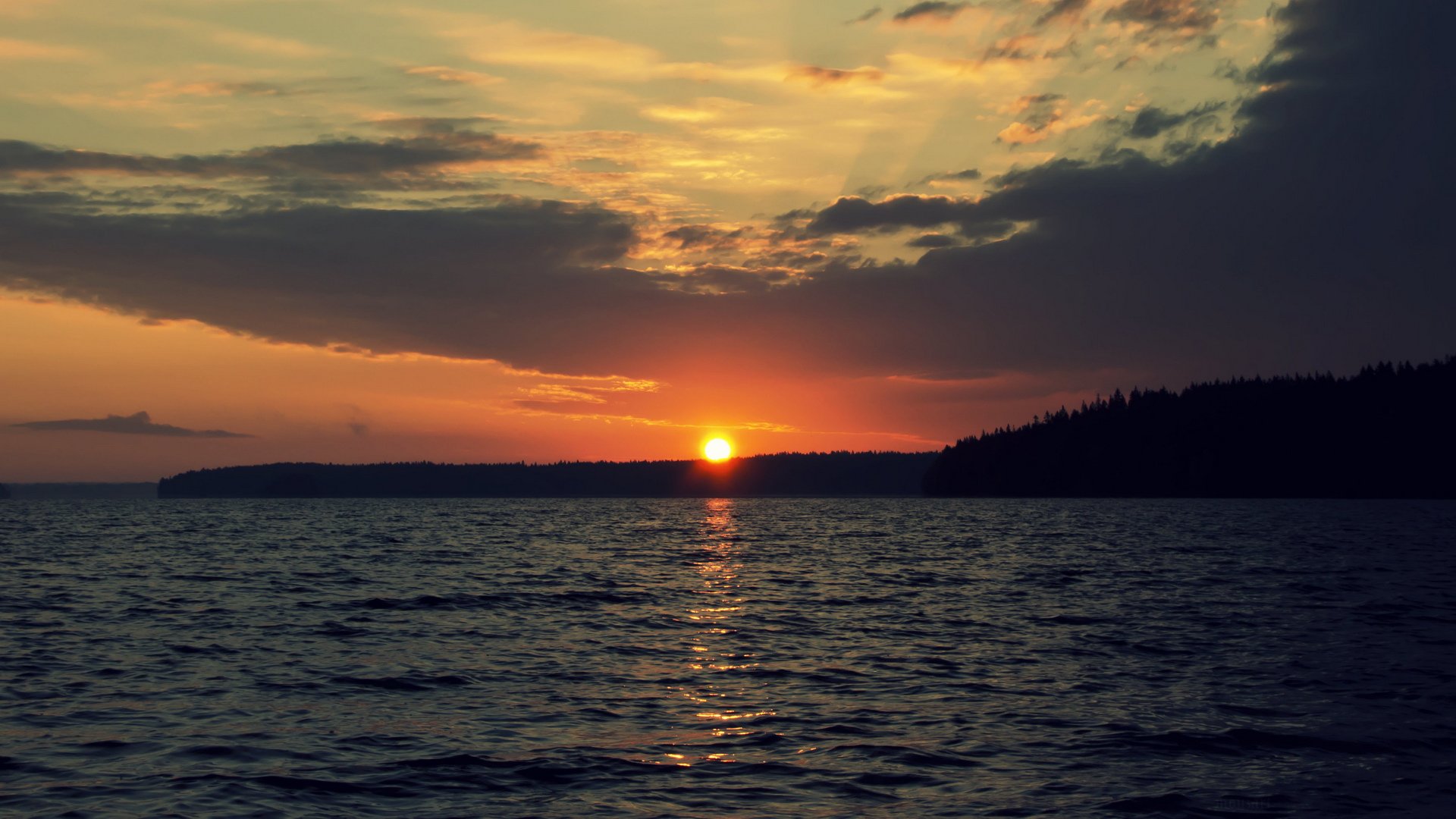 风景,落日余晖,儿童桌面专用