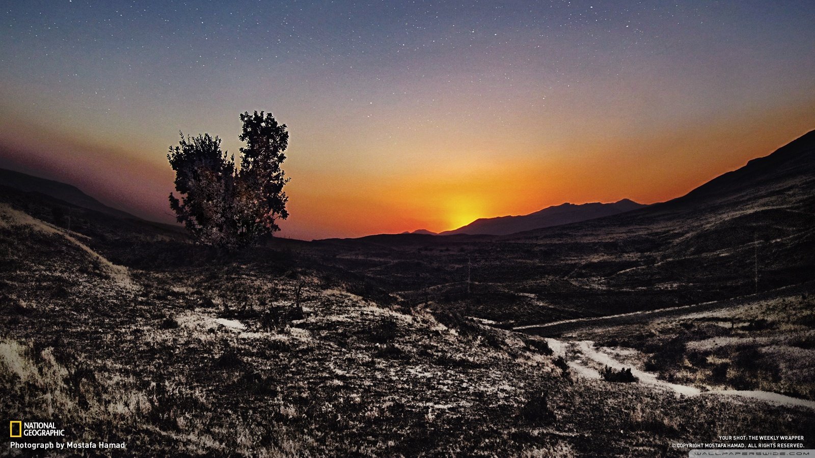 风景,落日余晖,儿童桌面专用