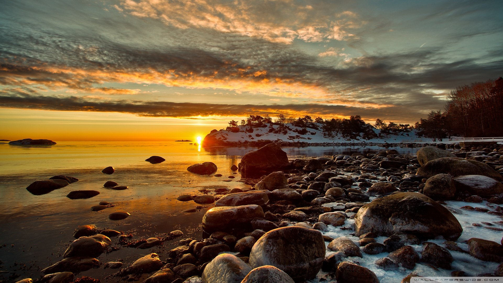 风景,落日余晖,儿童桌面专用