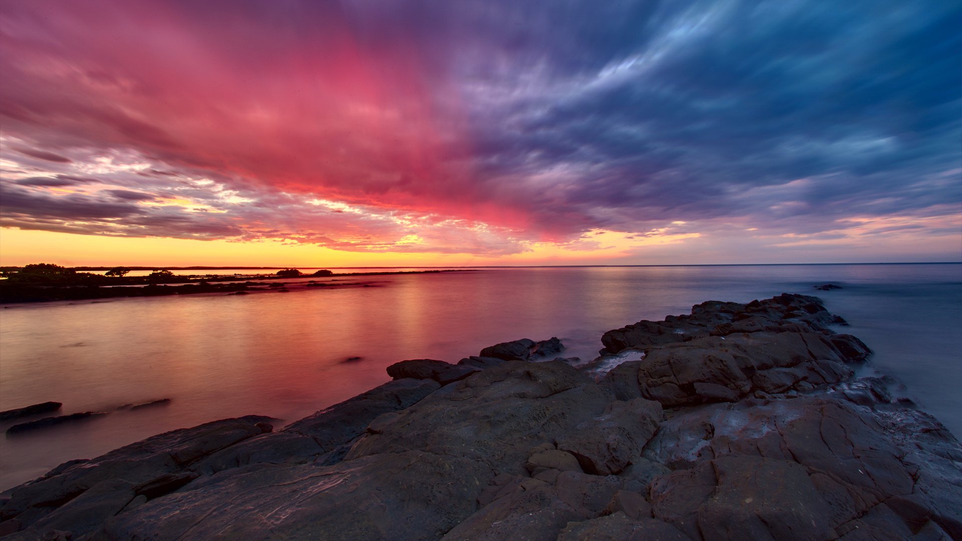 风景,落日余晖,儿童桌面专用