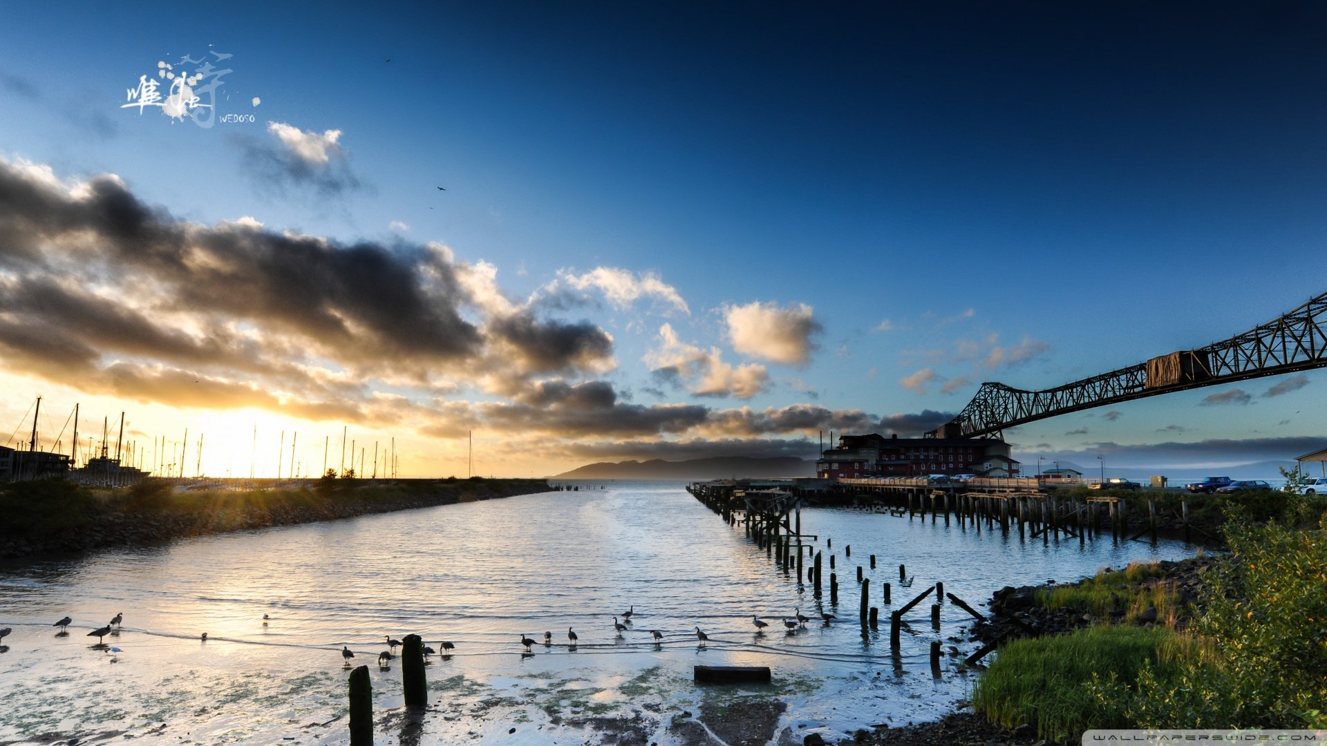 风景,落日余晖,儿童桌面专用