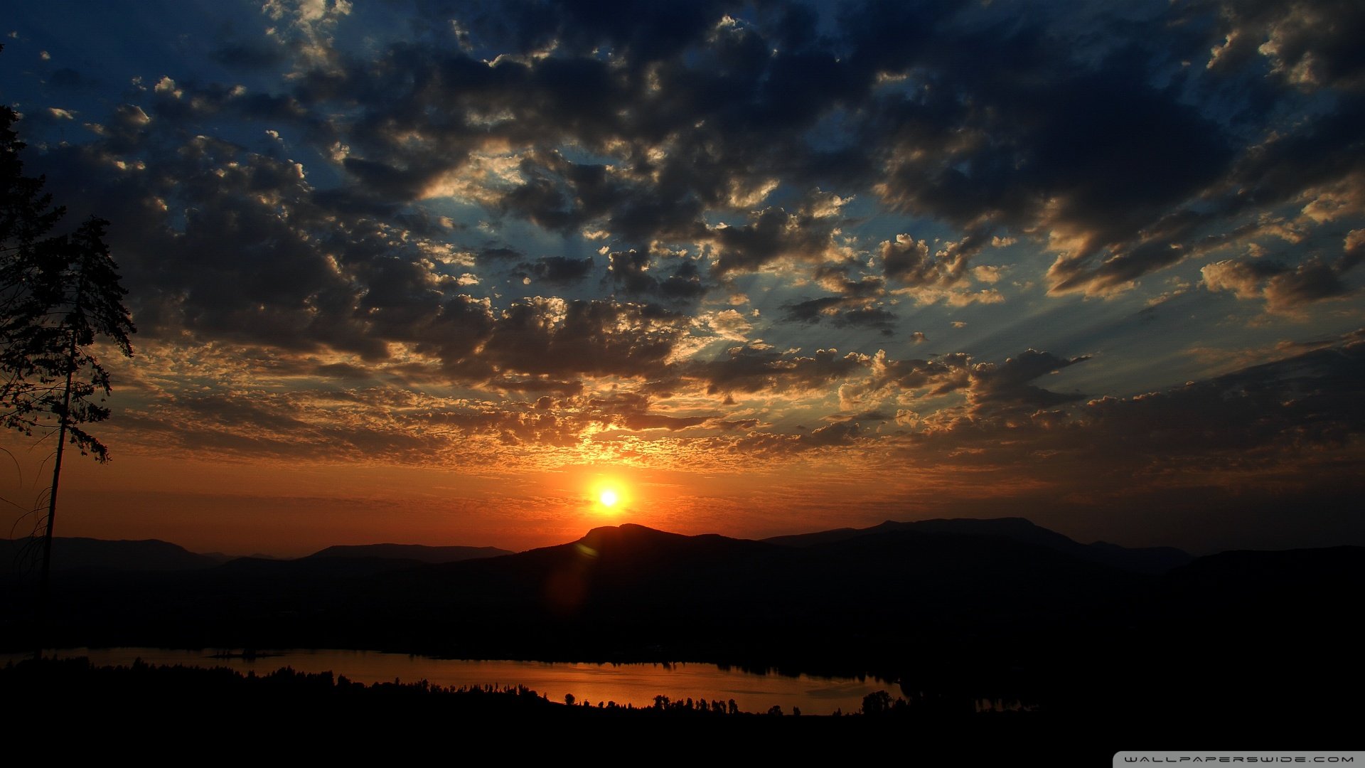 风景,落日余晖,儿童桌面专用