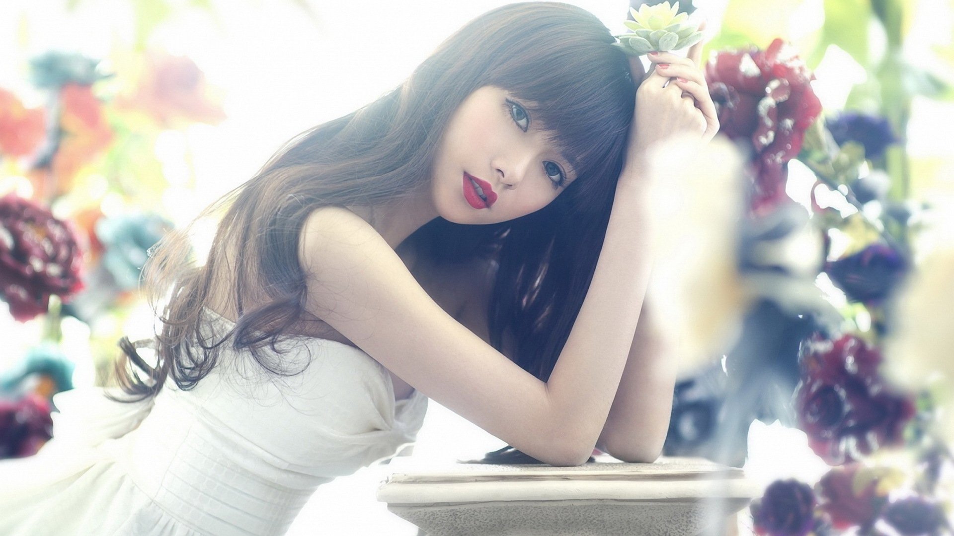 美女,红唇,性感