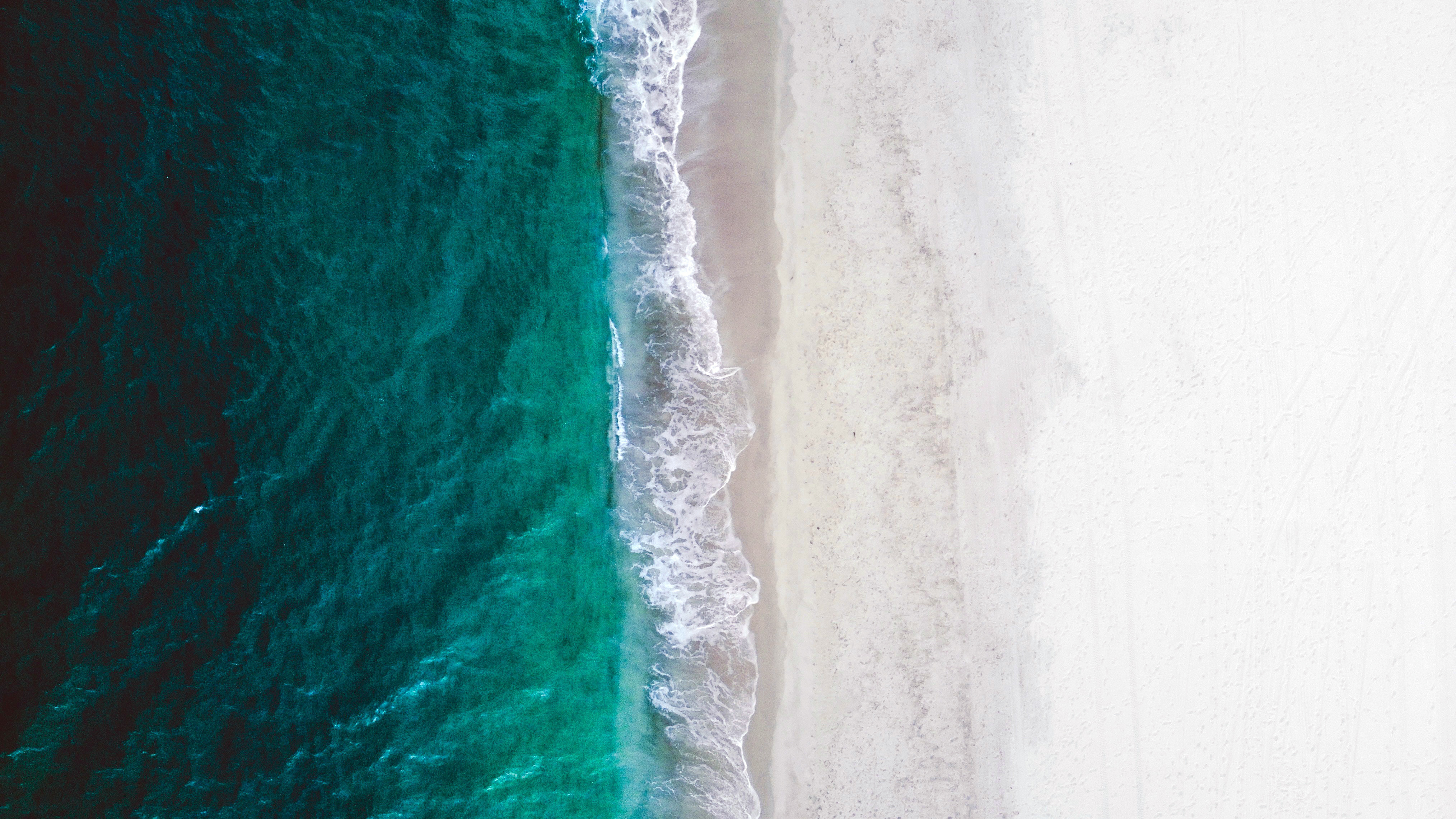 海浪,蓝色,白沙滩