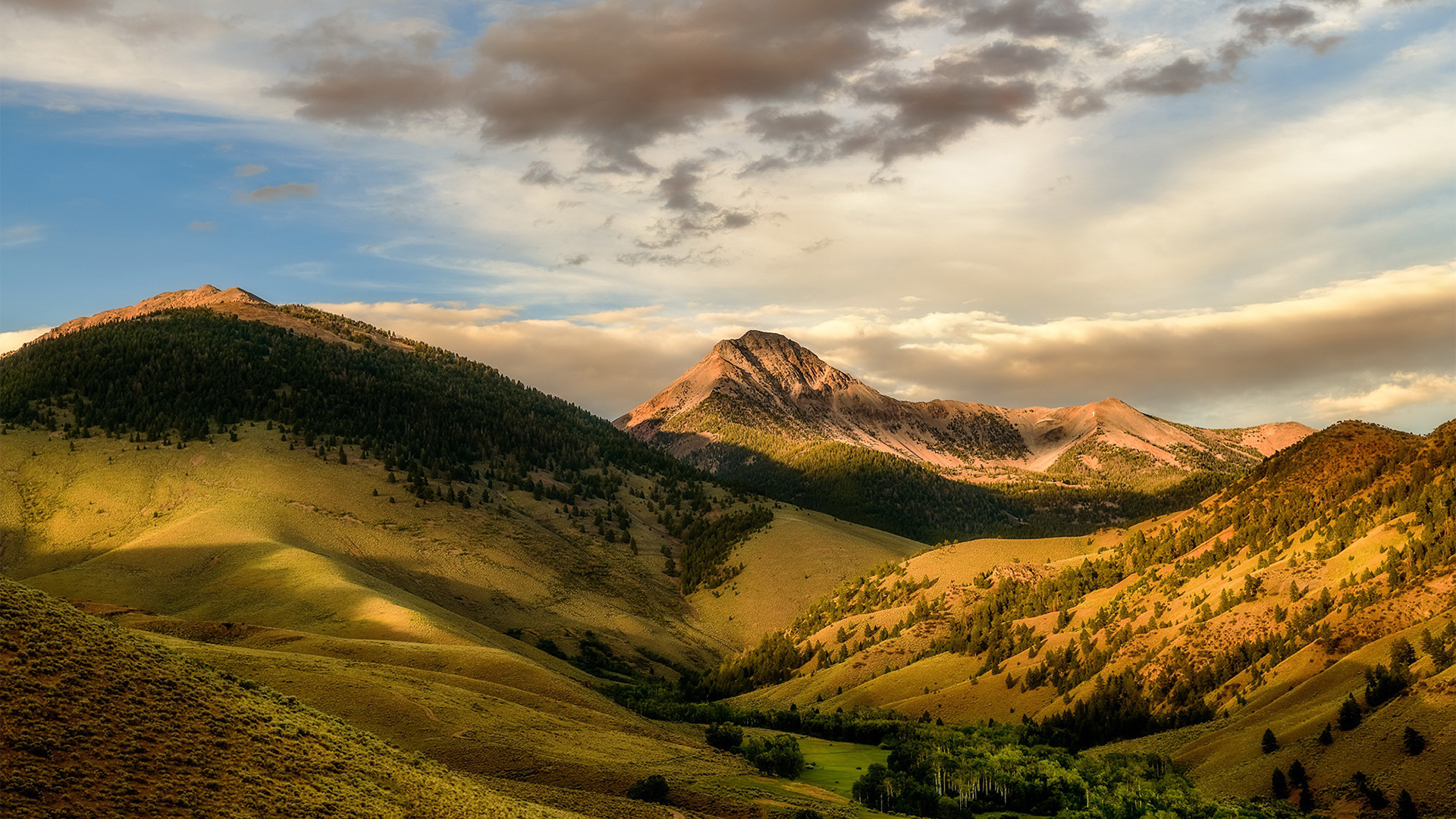 秋意正浓,高原,山峰