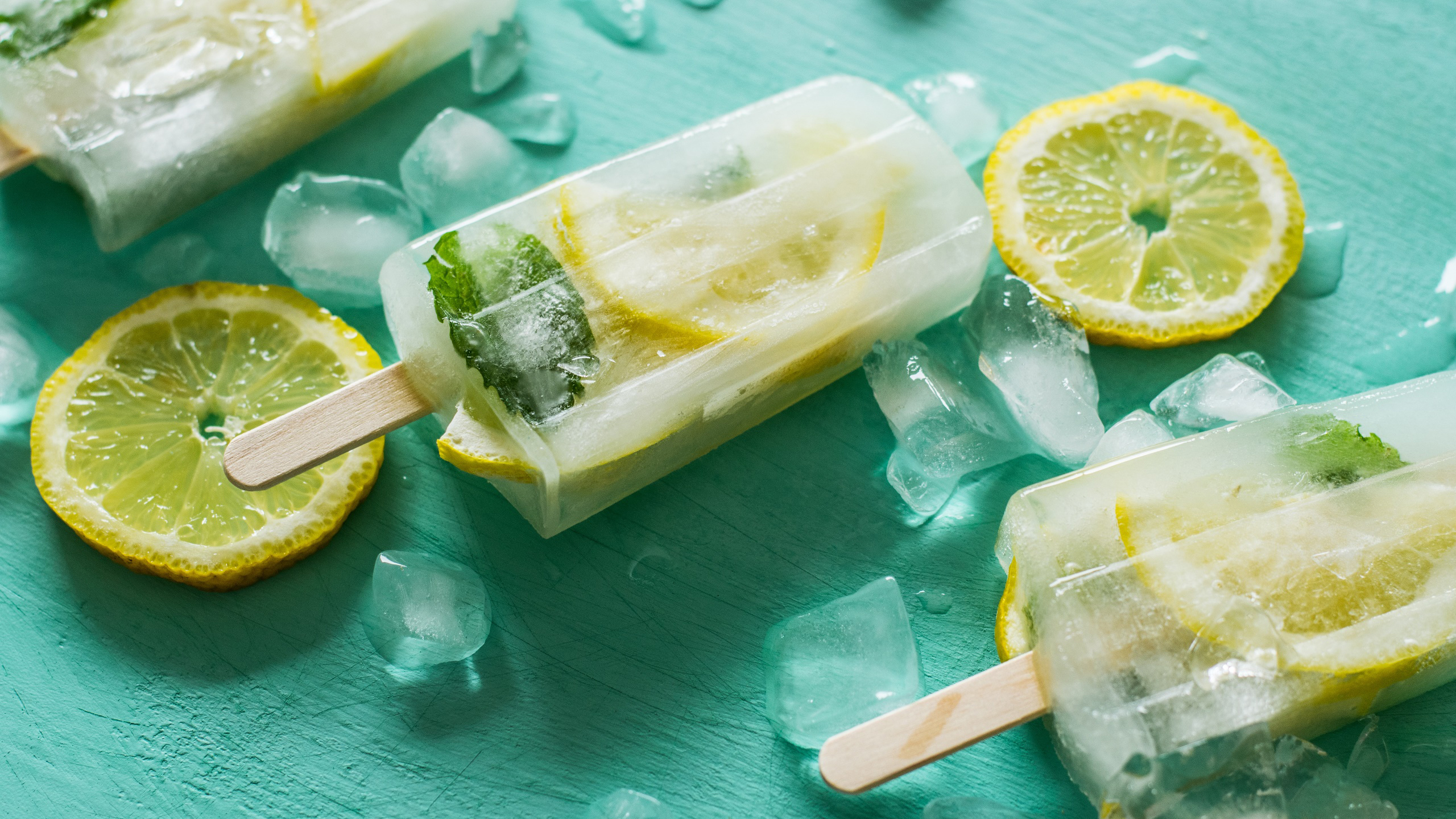 舒缓压力,冰糕,橘子,柠檬