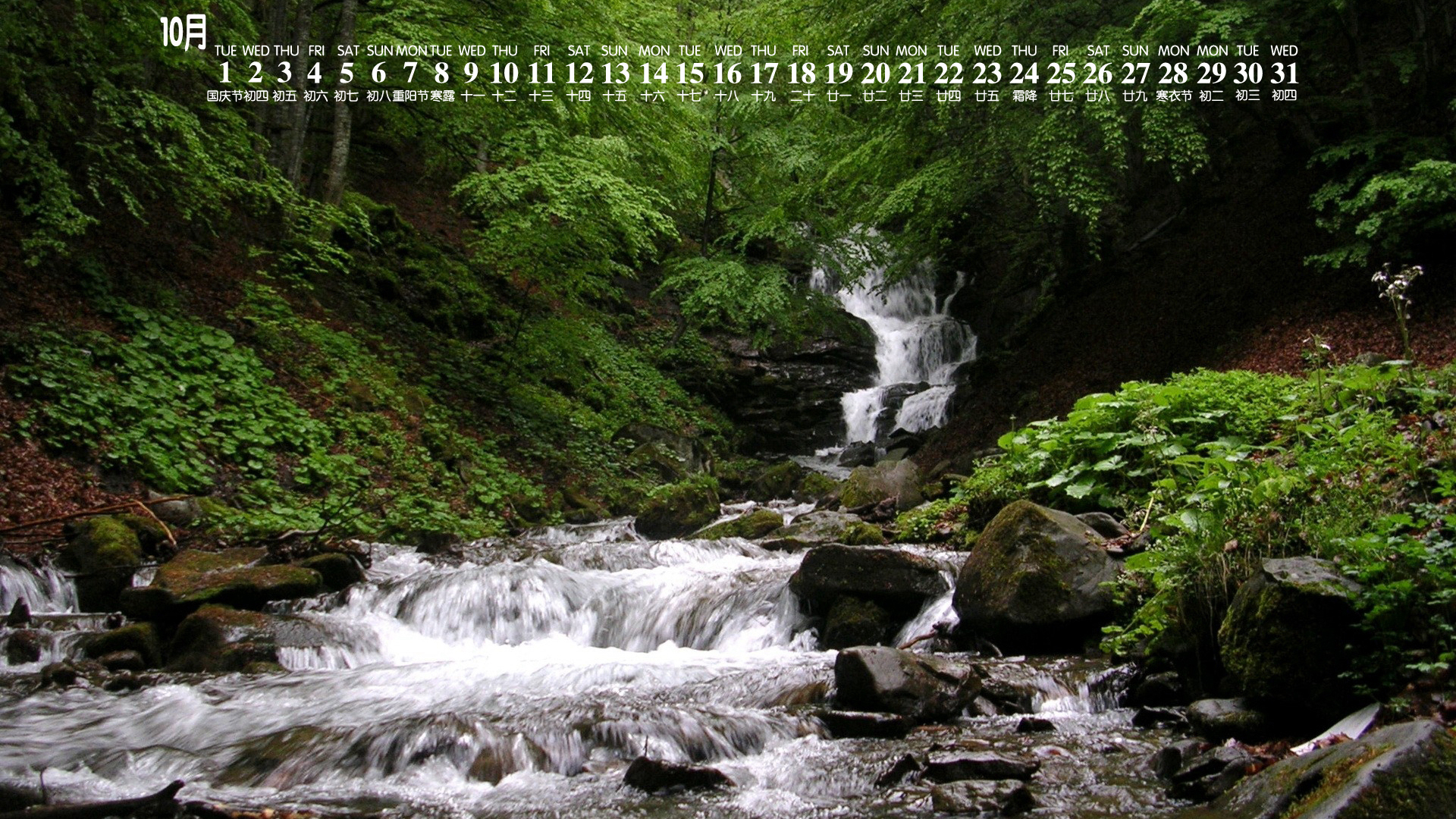 月历壁纸,九月,2019,年,10,月,日历