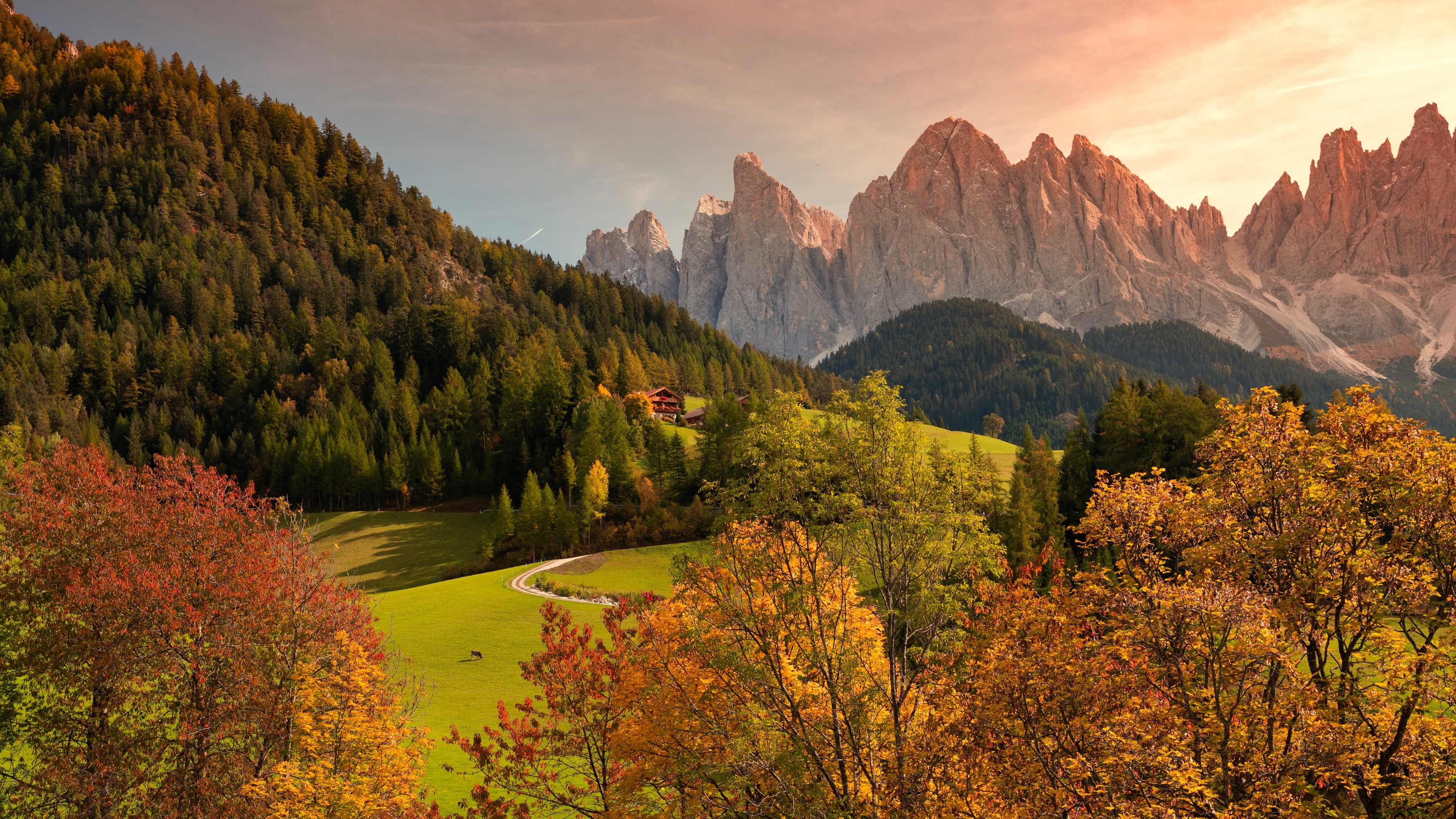 秋意正浓,丘陵,黄昏