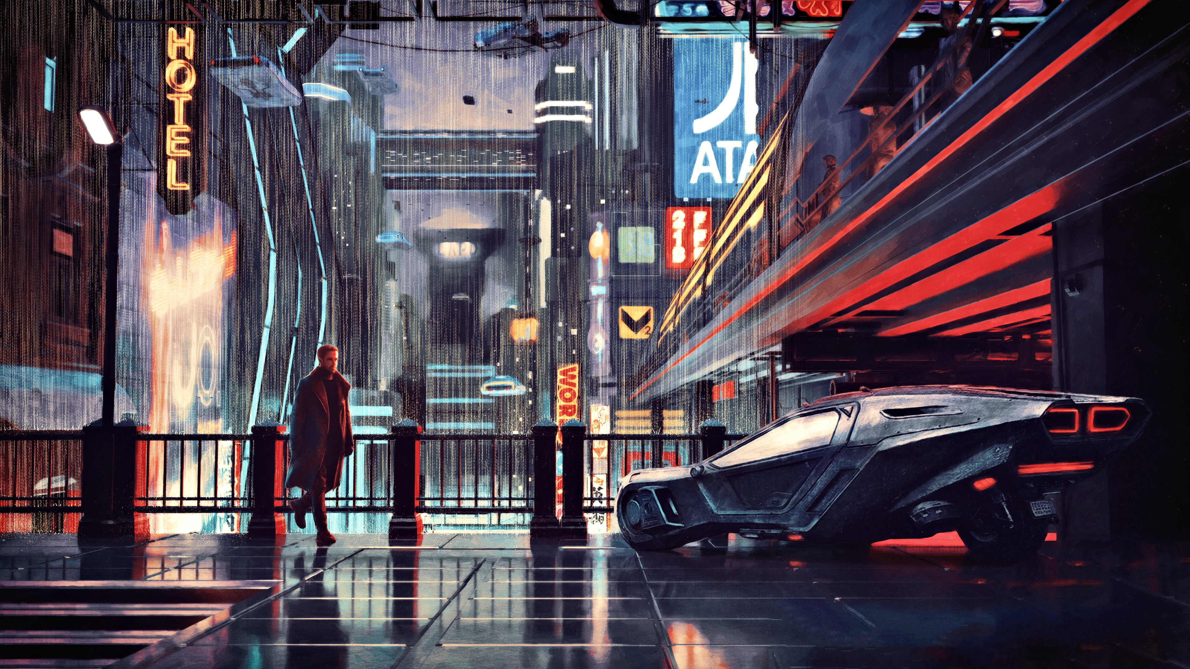 雨,蝙蝠车,城市