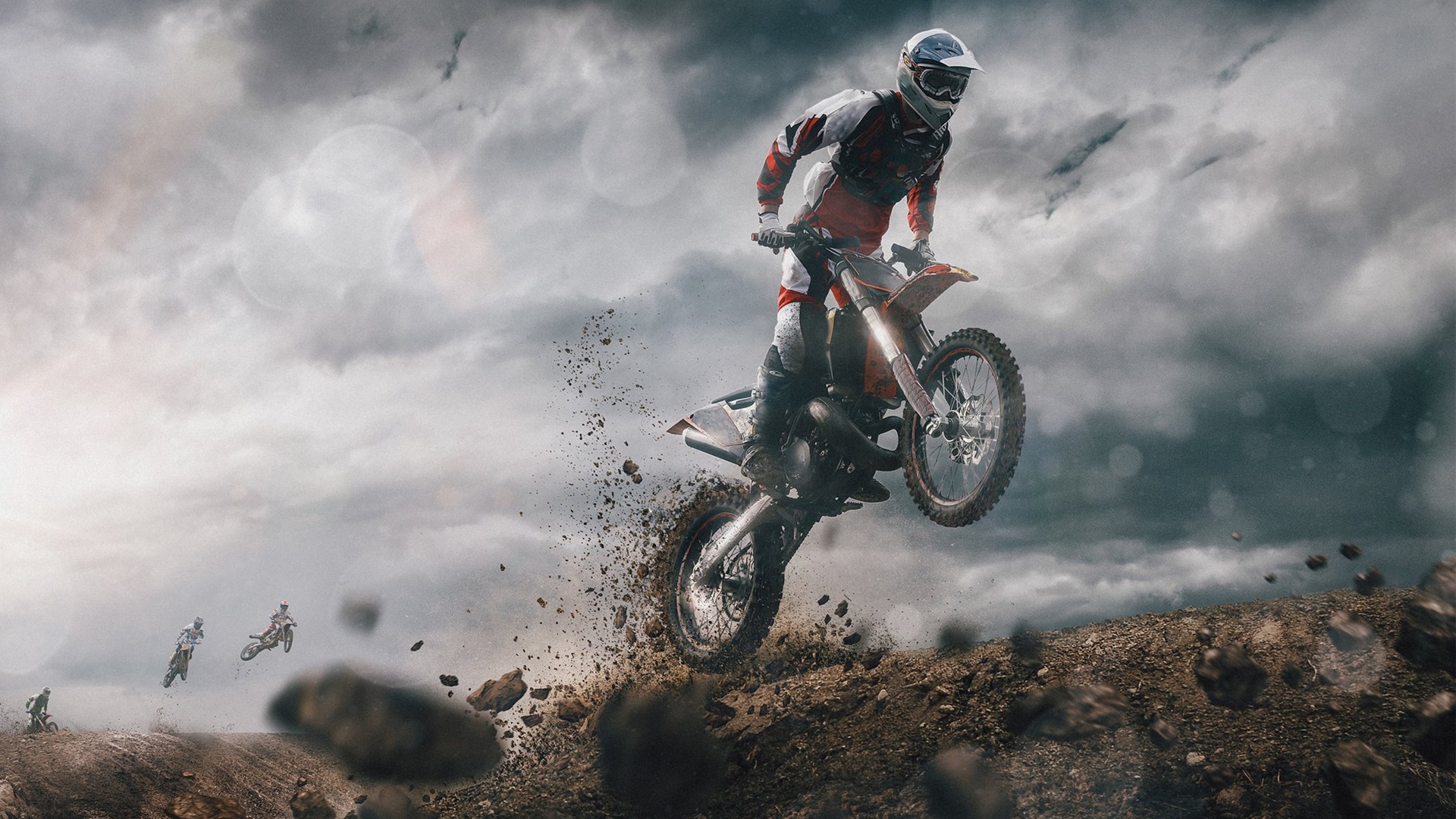 摩托车,竞赛,越野