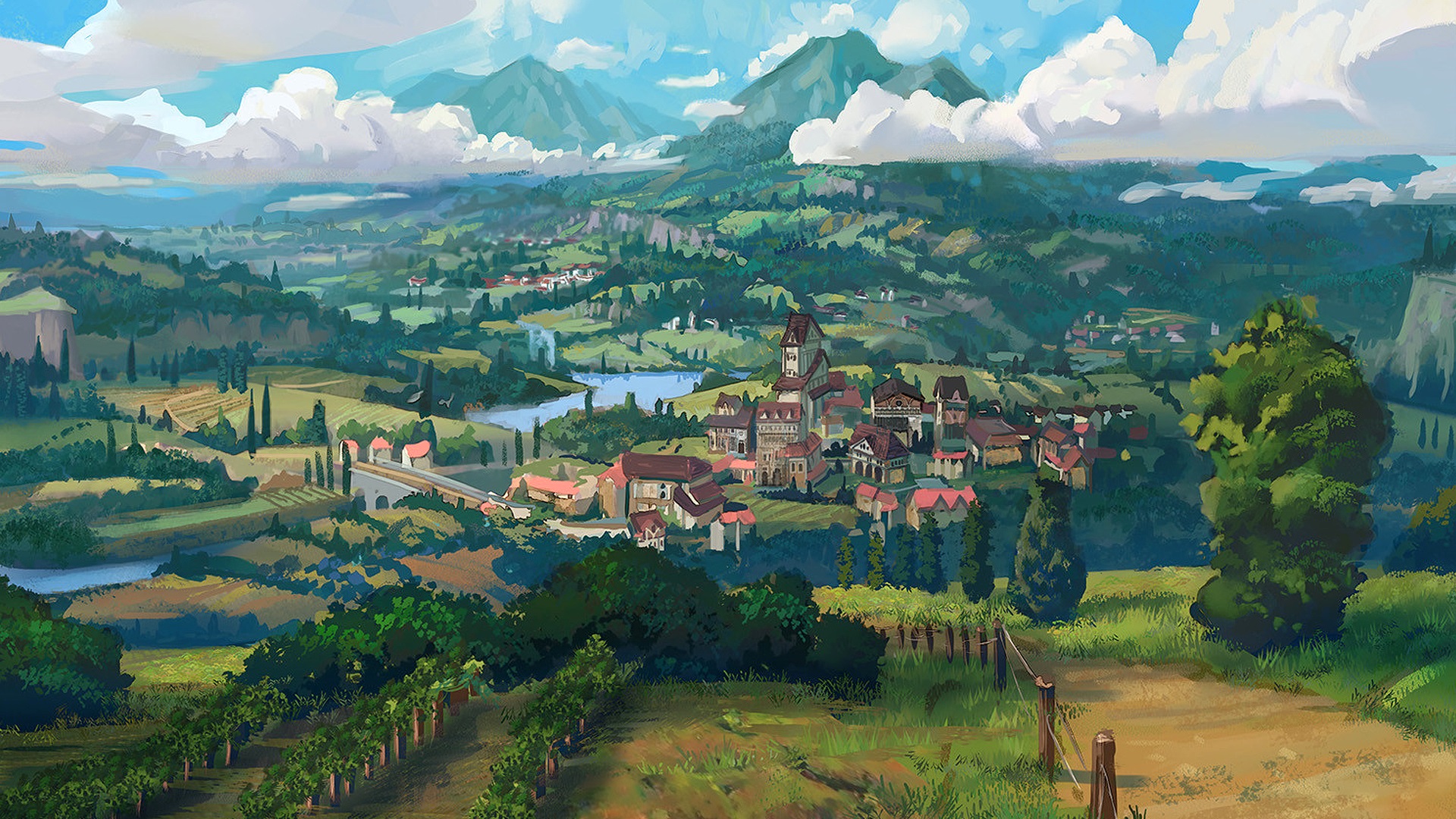 小镇,童话,山村