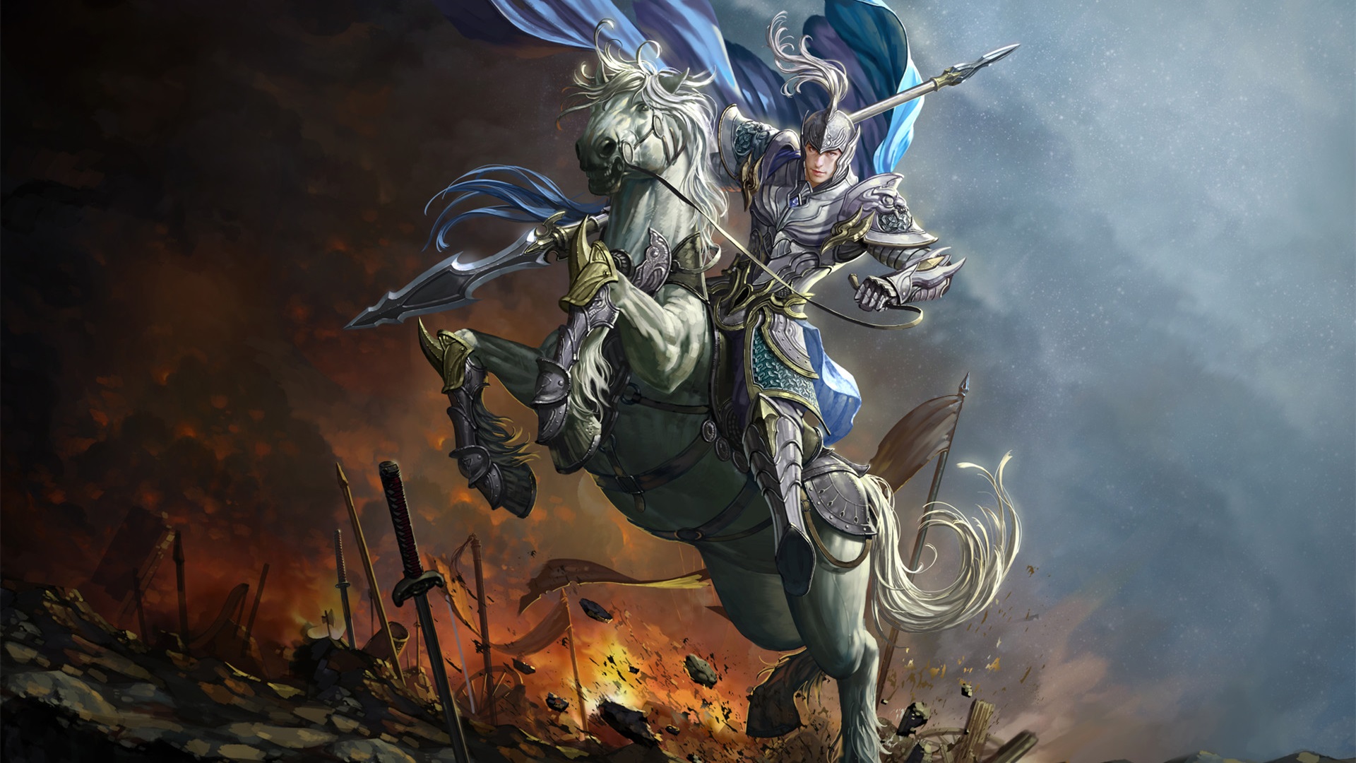 白马,武将,银铠,赵子龙