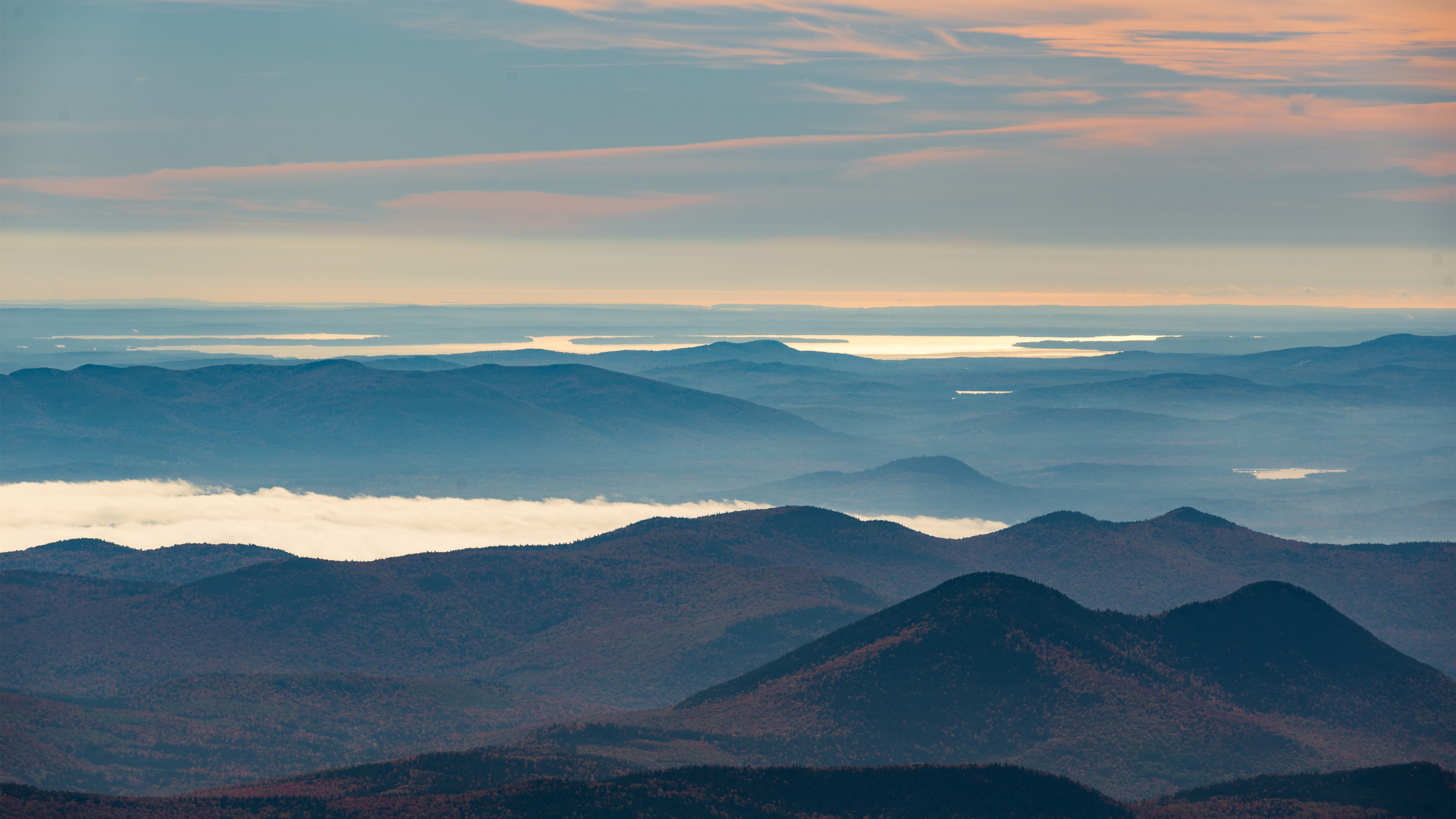 自然风光,群山,云海,日落
