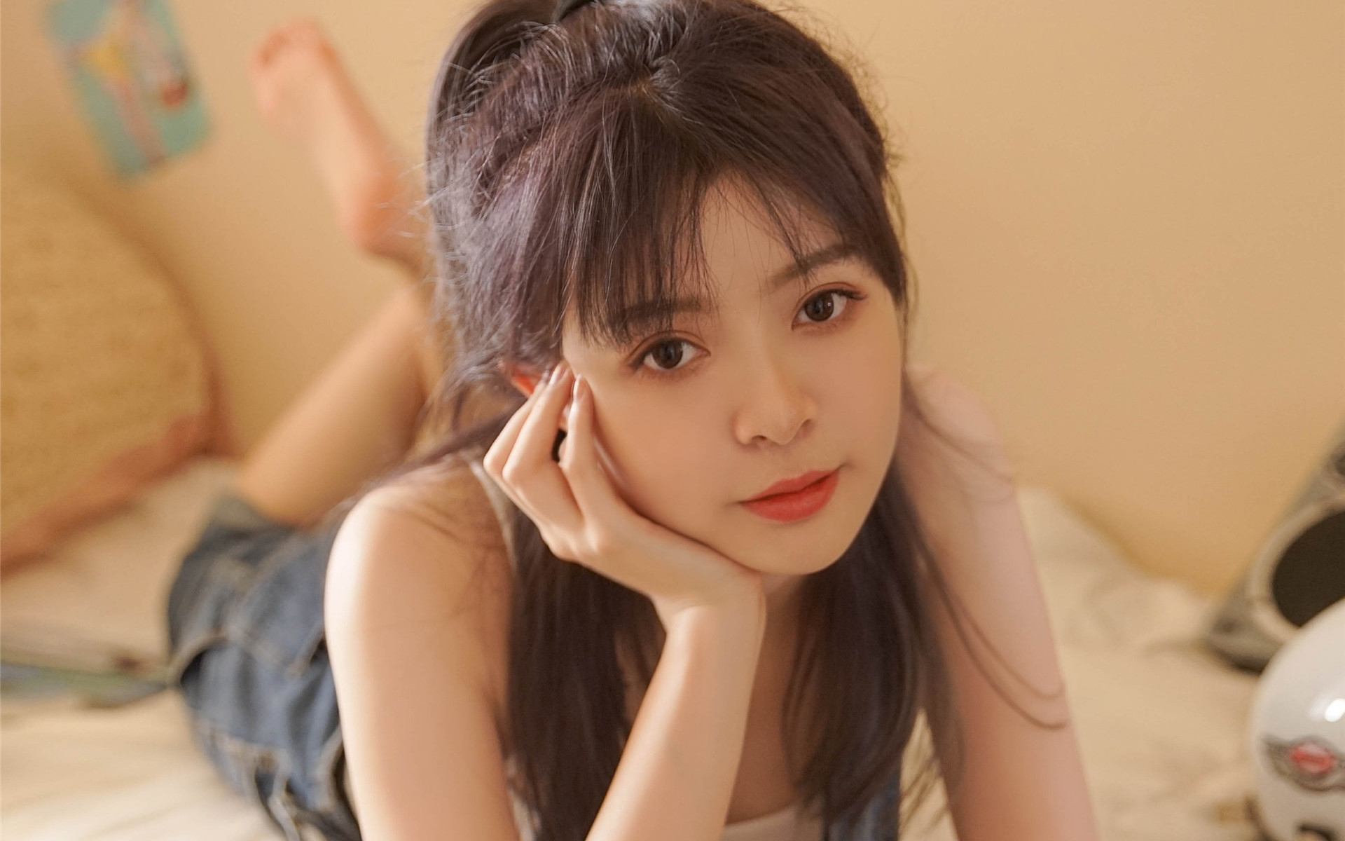 清纯,吊带,邻家