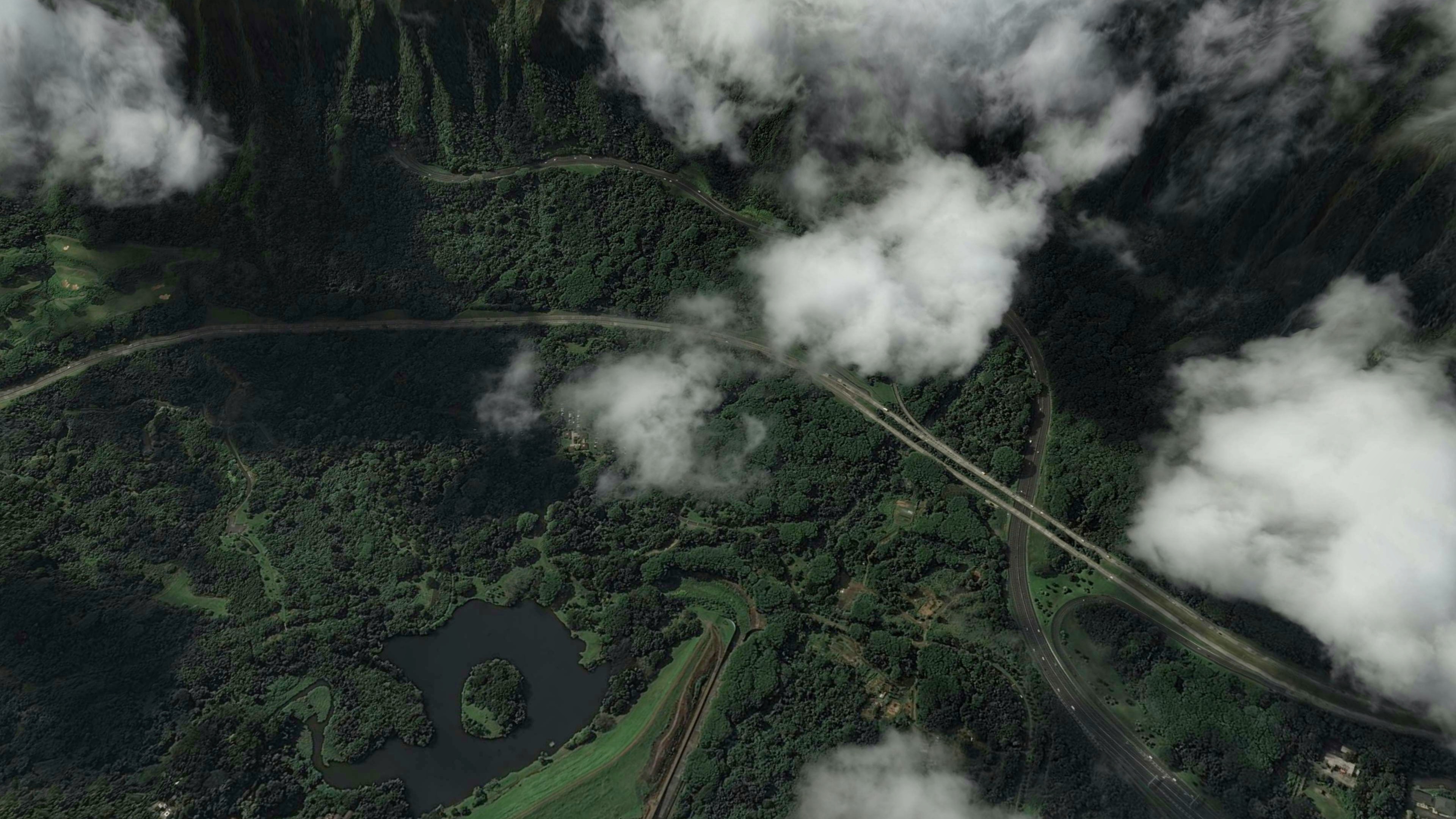 天空,俯瞰,云朵,航拍