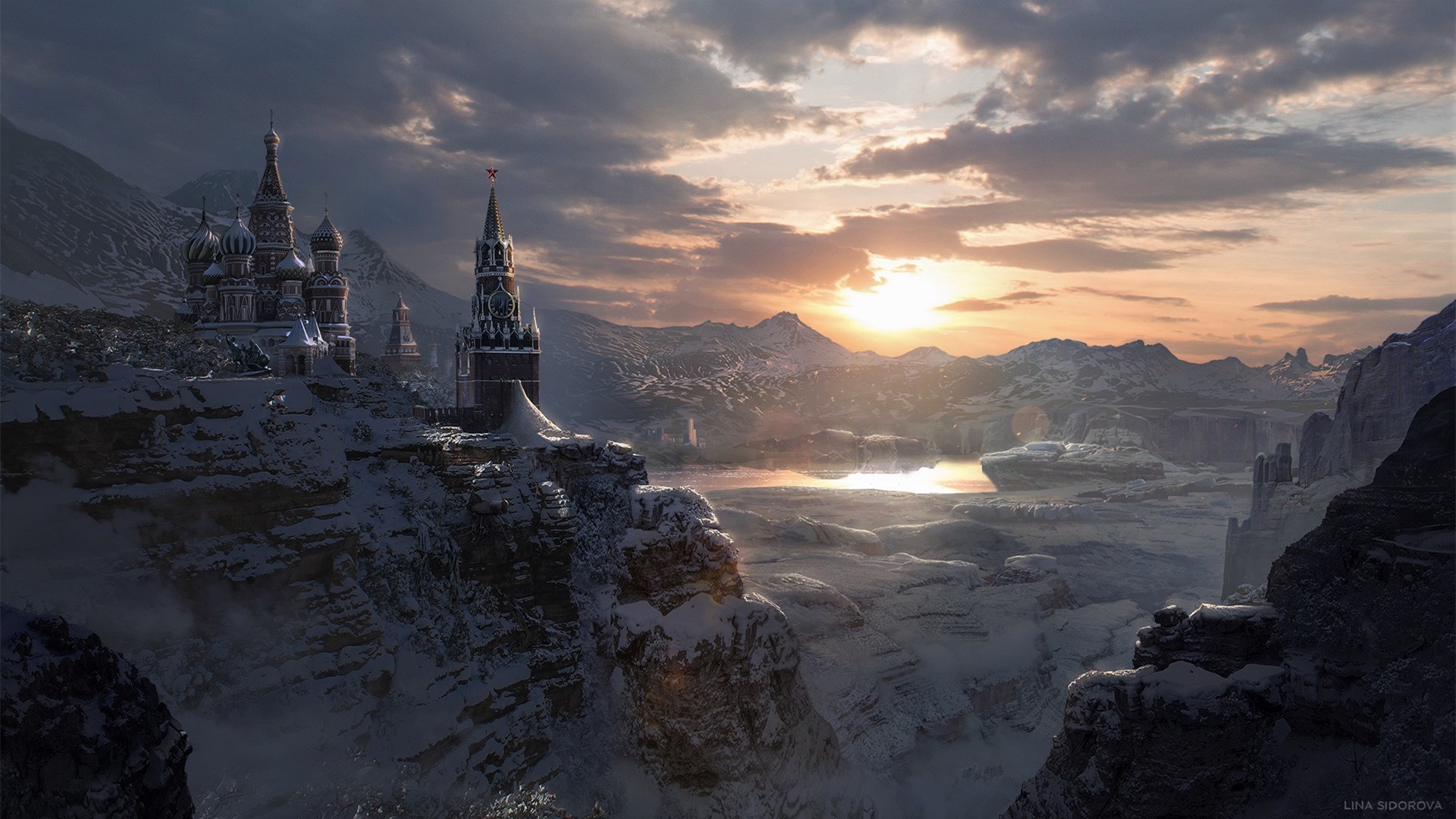 冰天雪地,伊斯兰,教堂,山顶