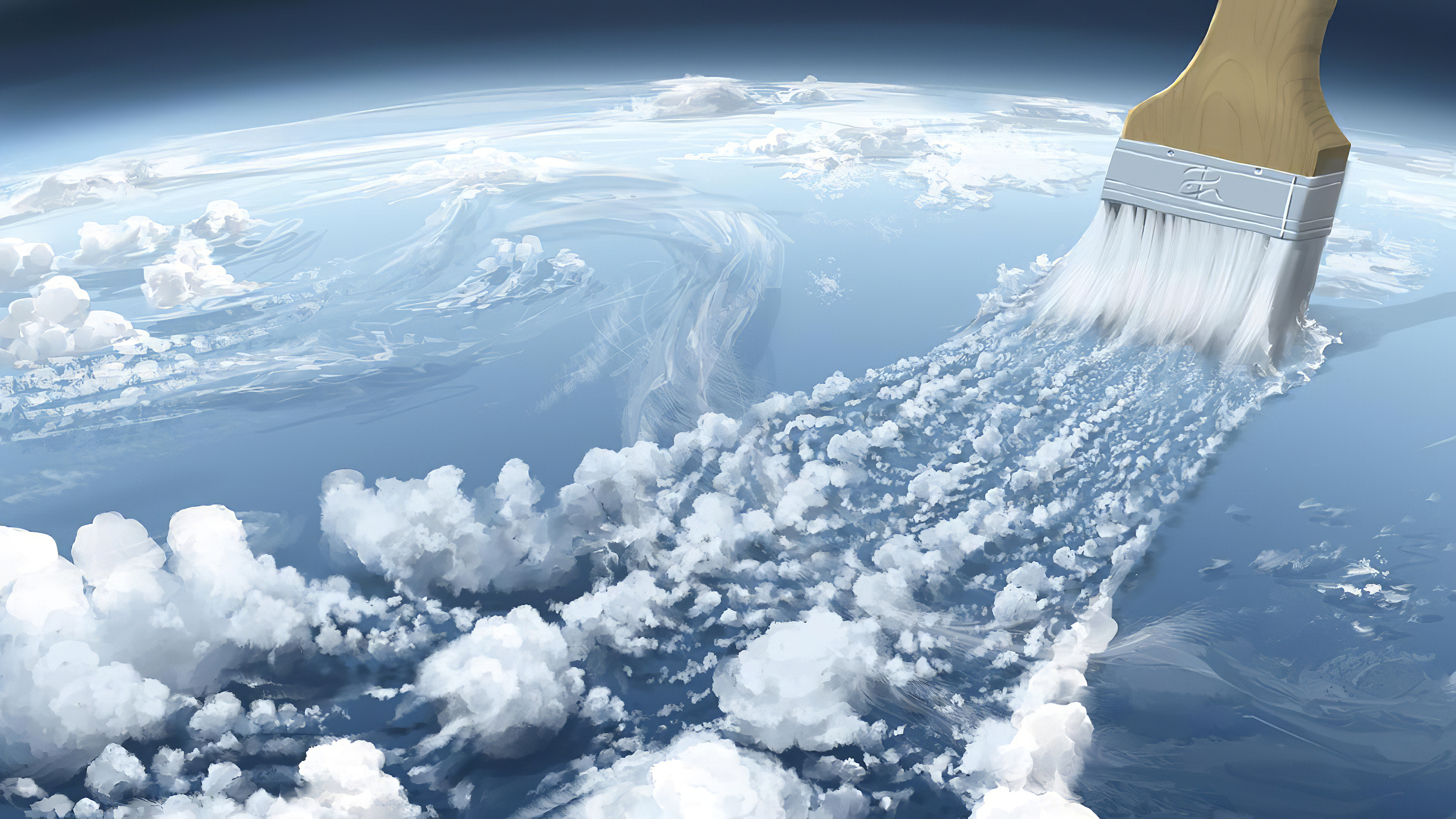 地球,天地,粉刷,云