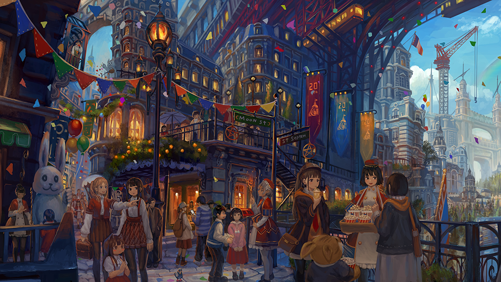 新年,节日,集市