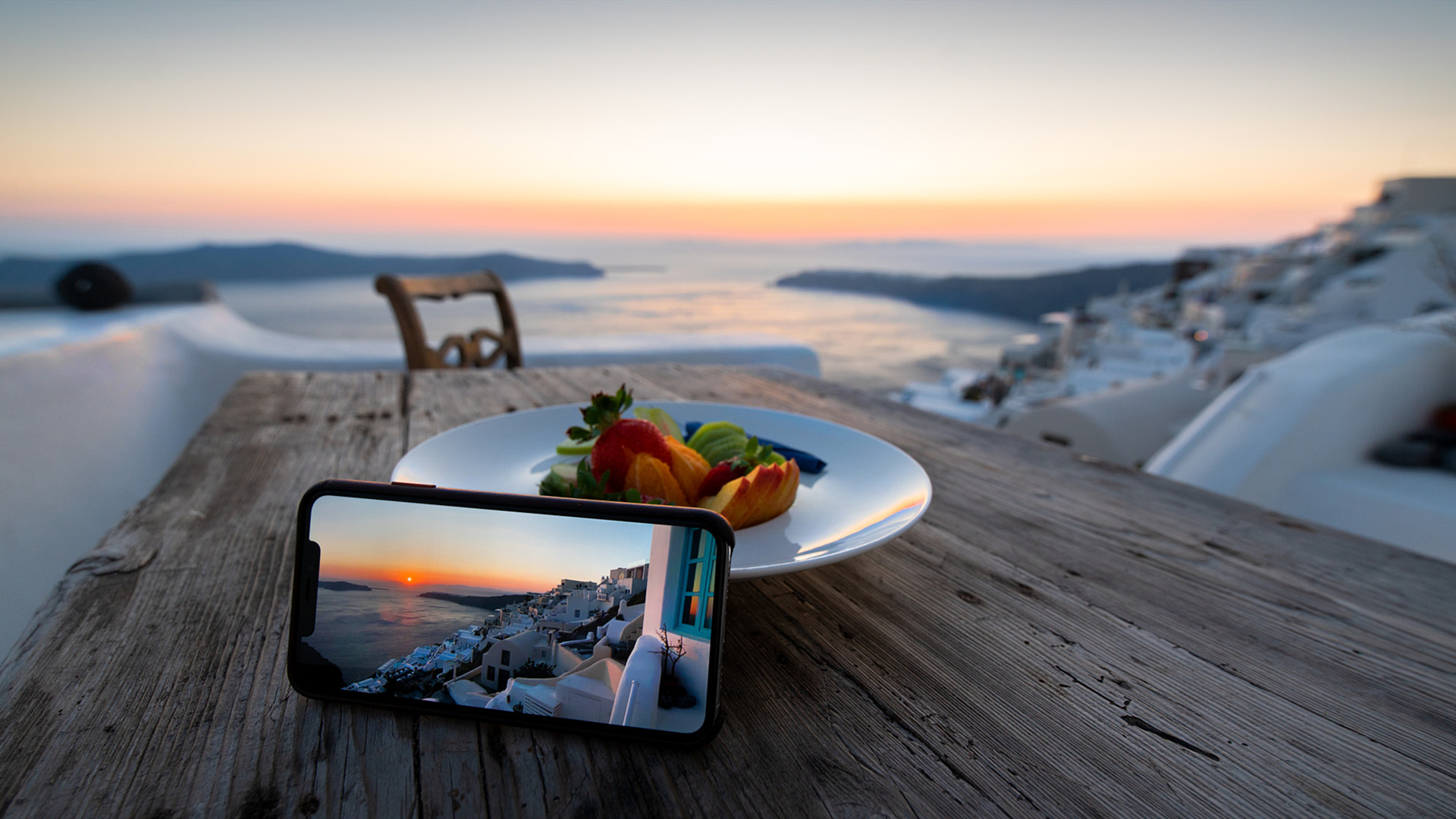 自然风光,地中海,点心,手机