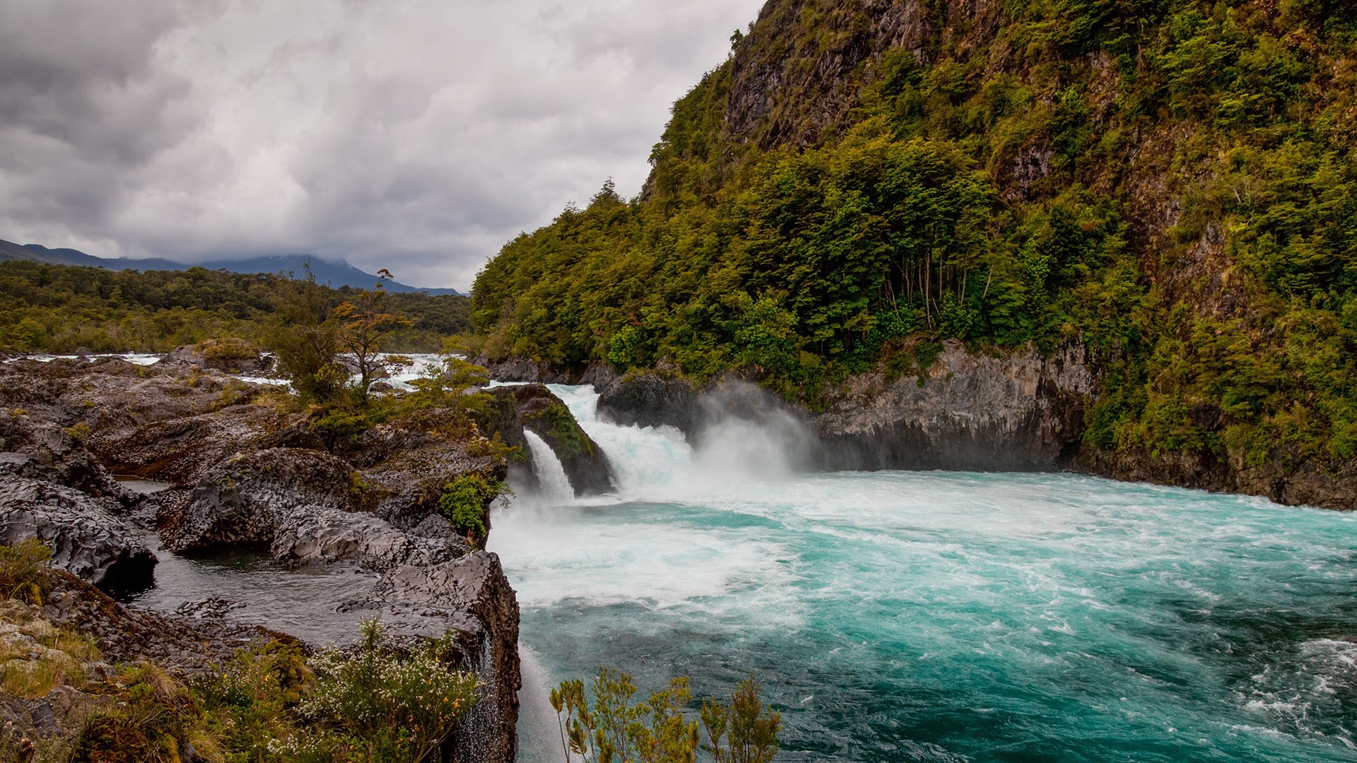 自然风光,瀑布,大江