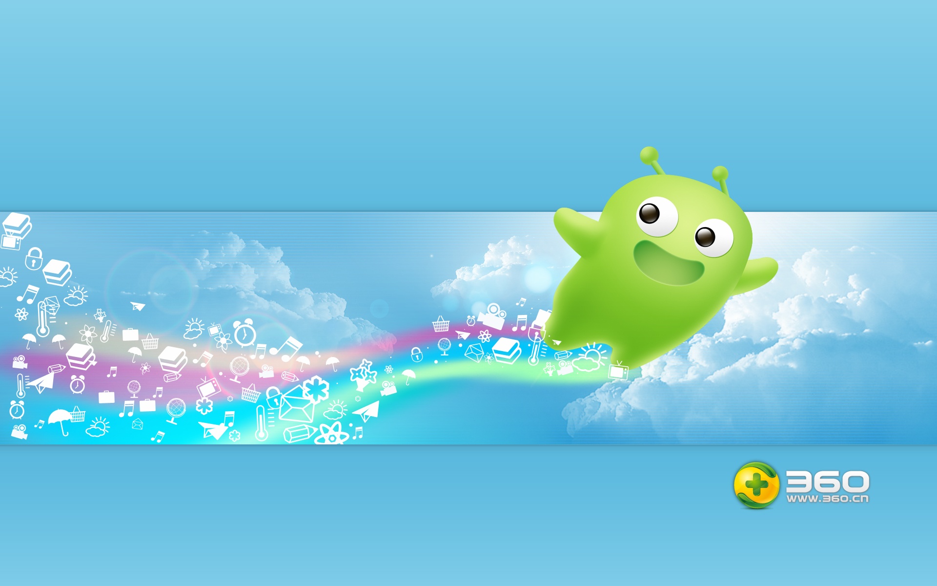 风景,360,安仔,儿童桌面专用,蓝色,创意,设计,品牌