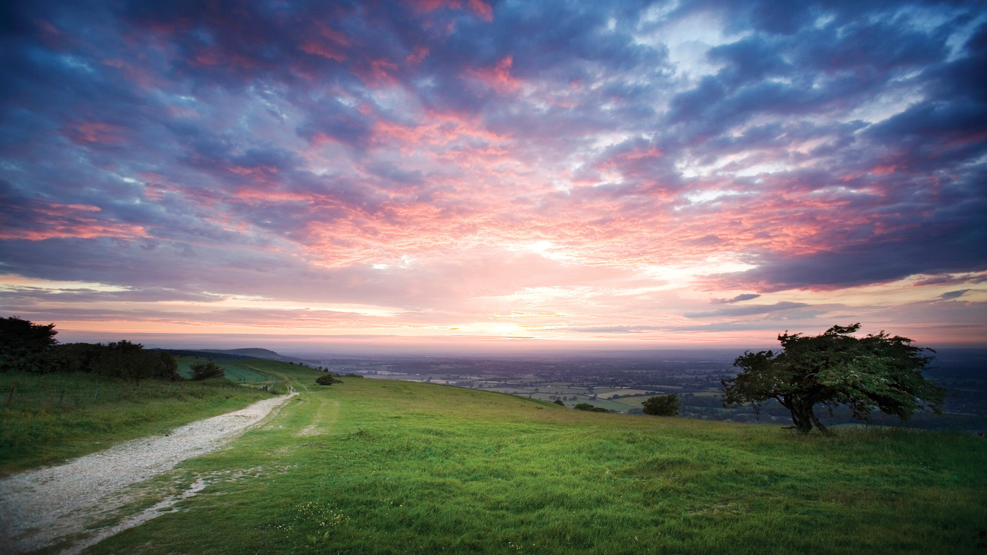 风景,落日余晖,儿童桌面专用