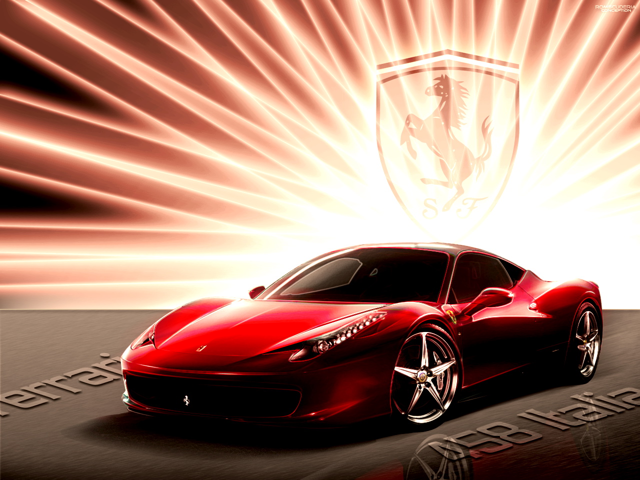 汽车,超跑,红色,法拉利458,Italia,儿童桌面专用