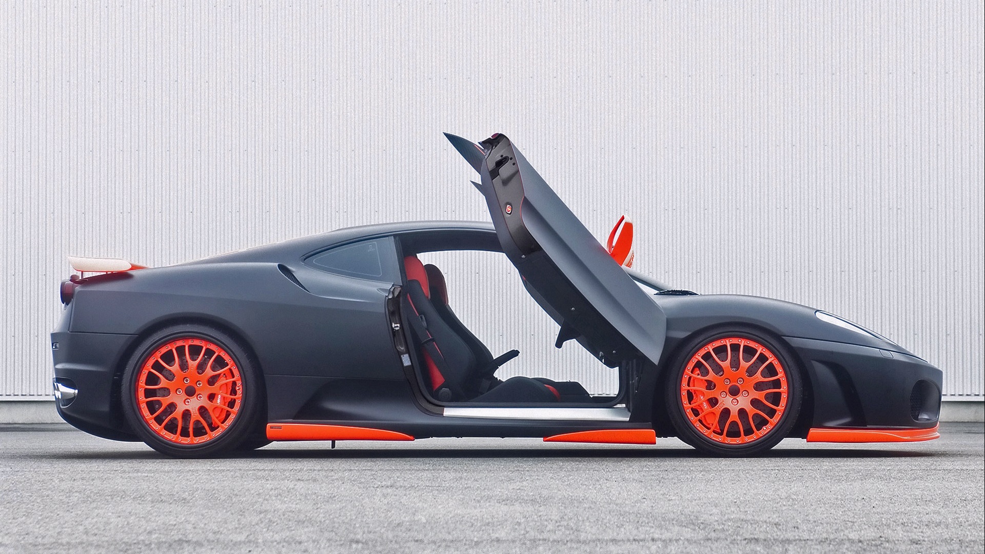 汽车,超跑,橘黄色,法拉利,F430,儿童桌面专用