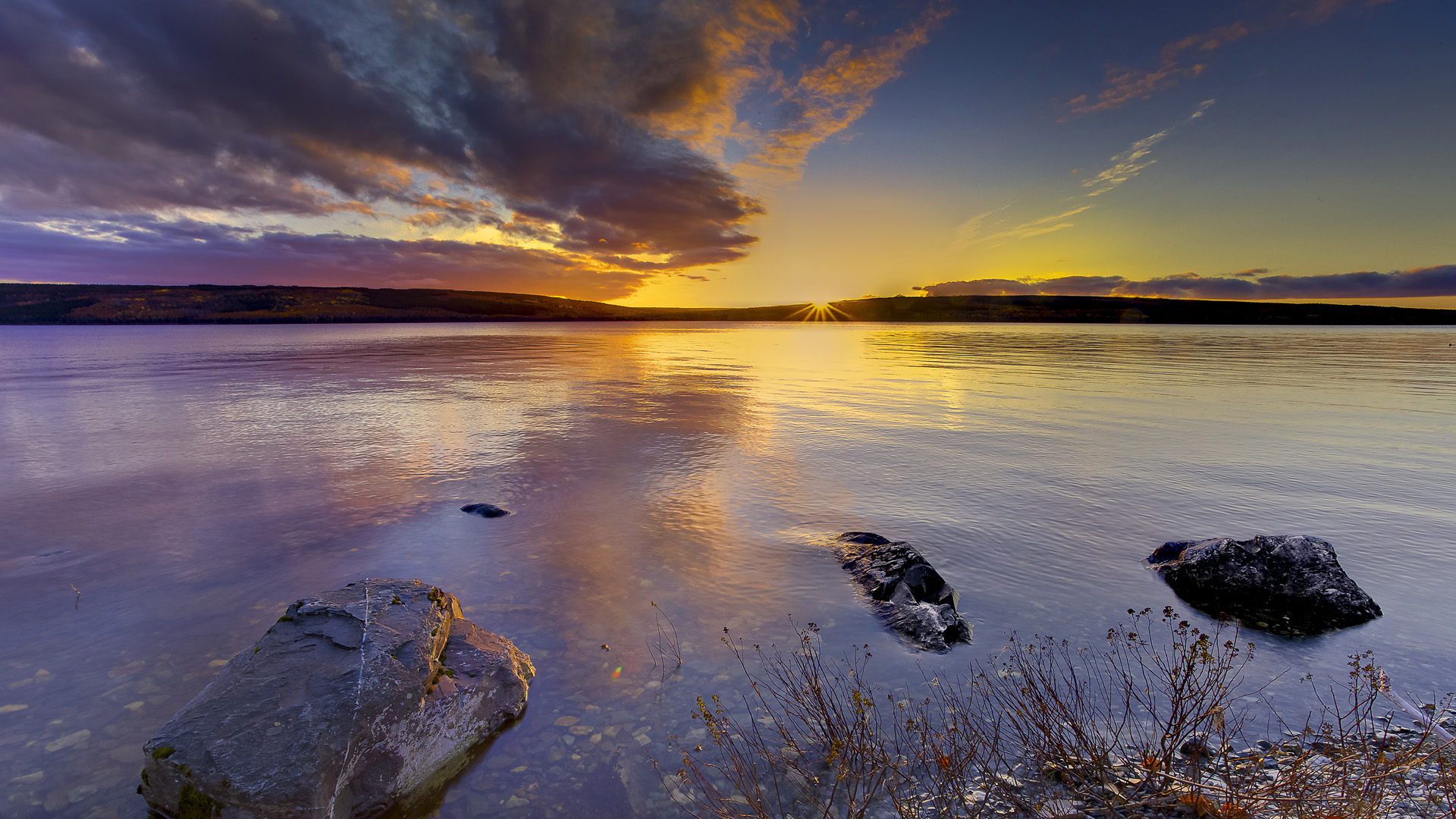 风景,落日余晖,儿童桌面专用