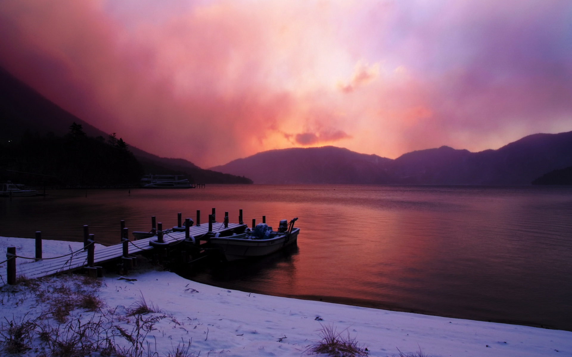 风景,落日余晖,儿童桌面专用