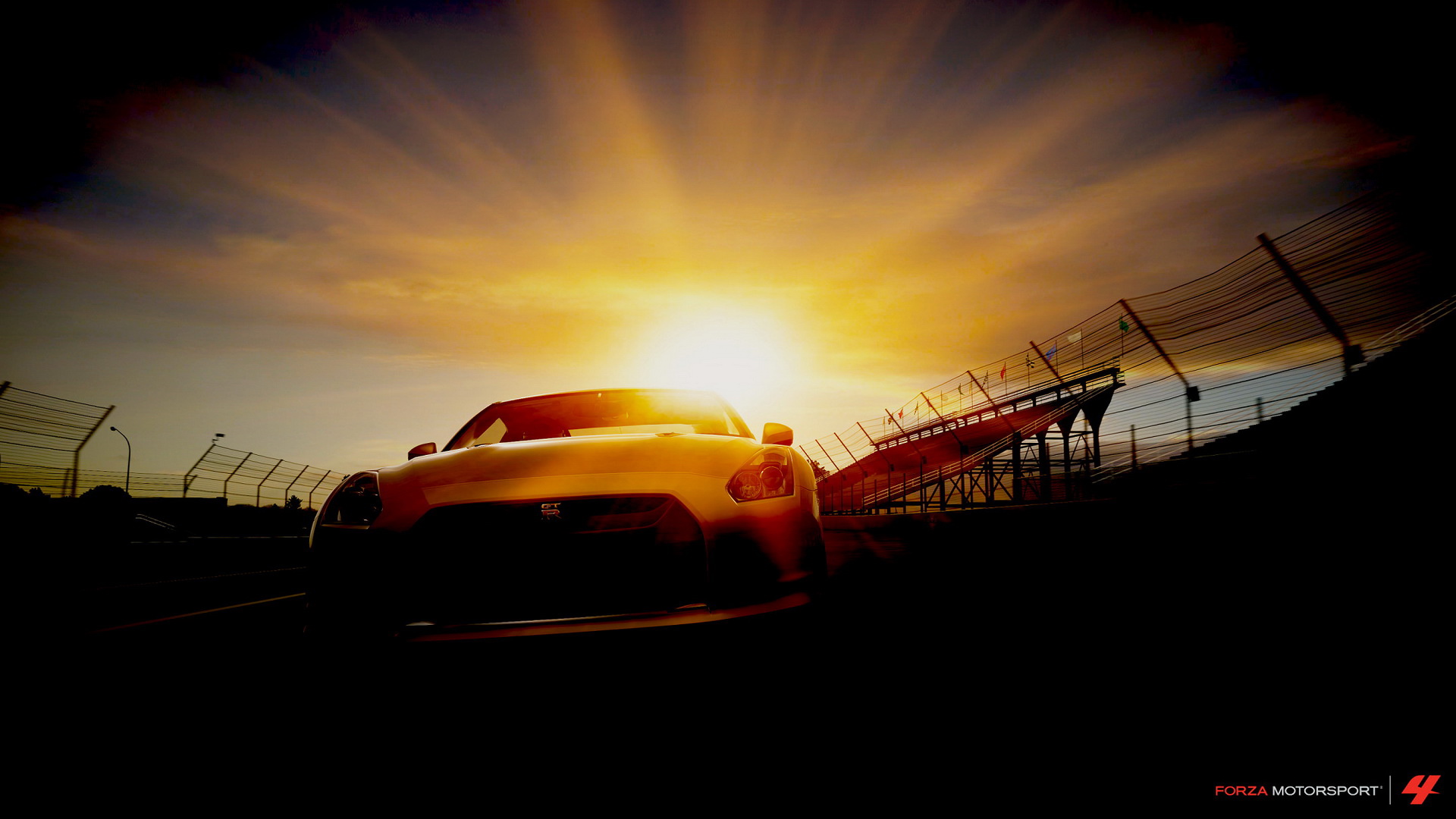 汽车,超跑,橘黄色,GT-R,创意,儿童桌面专用