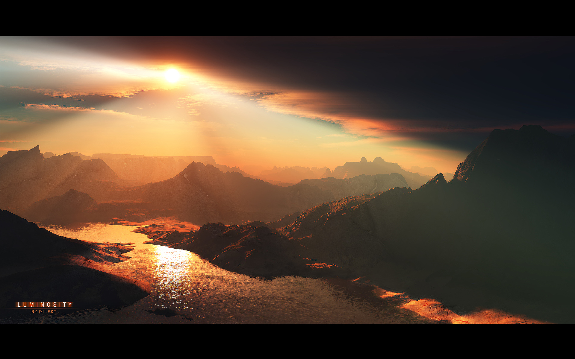 风景,落日余晖,儿童桌面专用