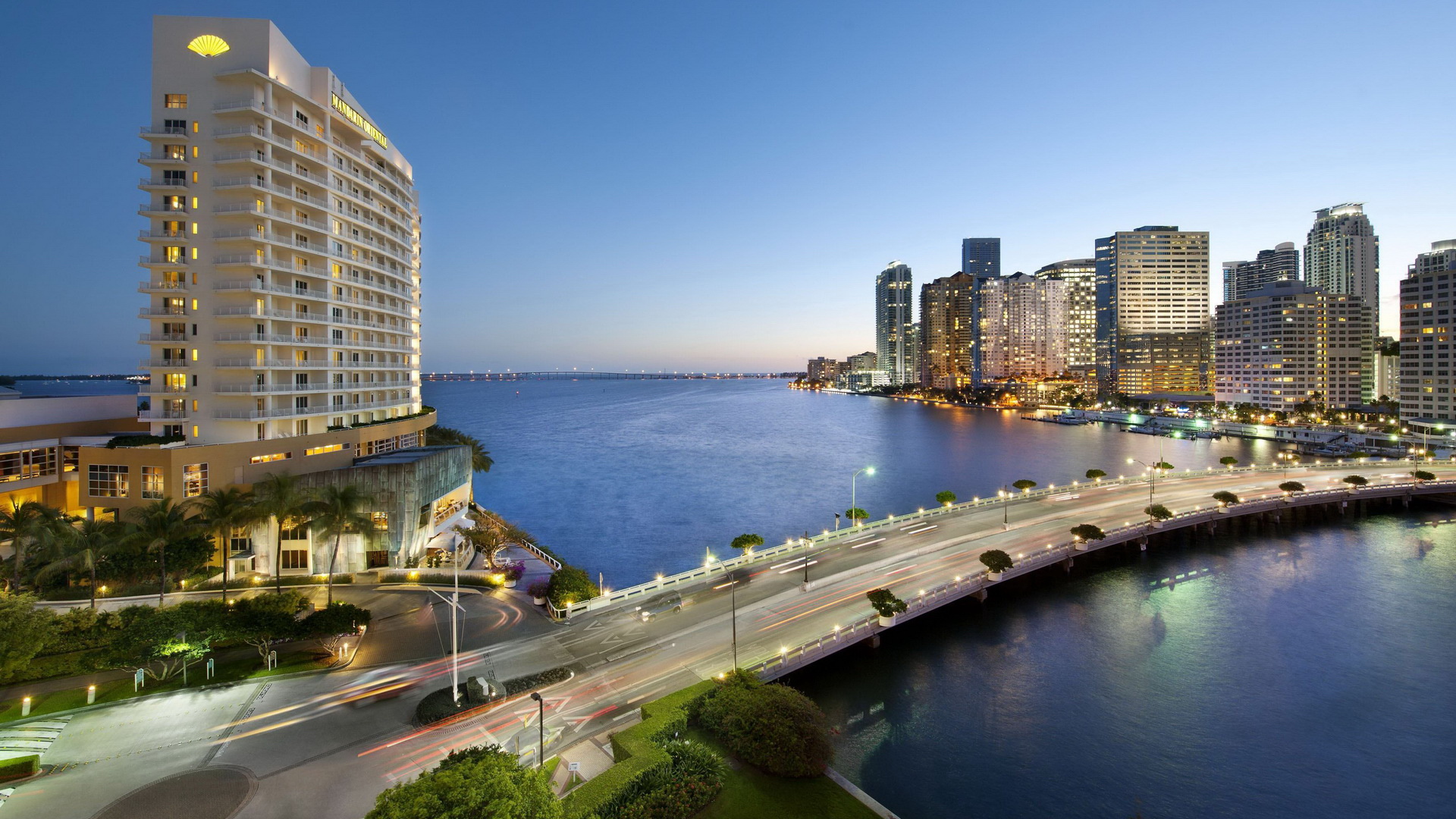 风景,城市夜景,跨海大桥,儿童桌面专用