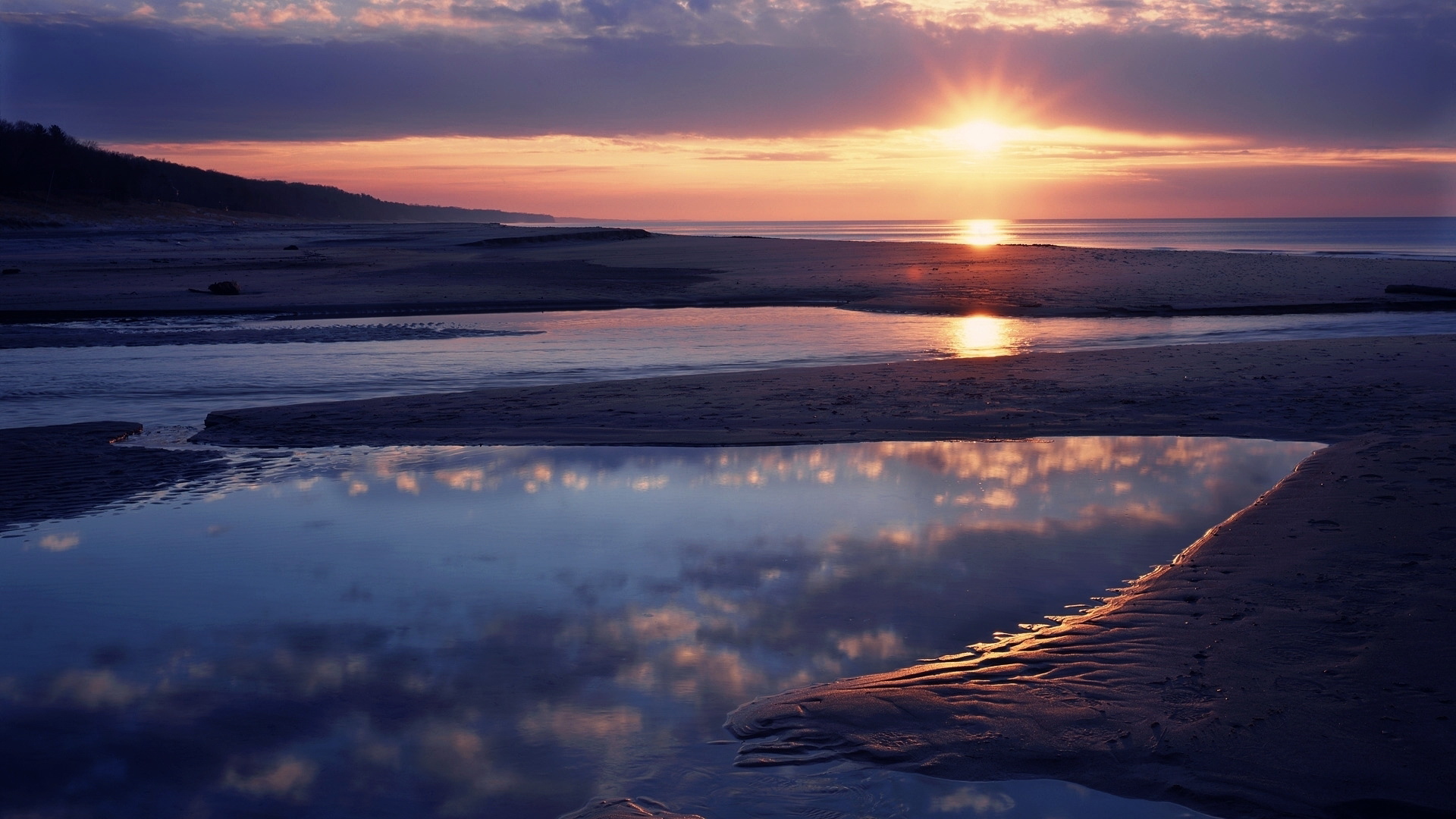 风景,落日余晖,儿童桌面专用