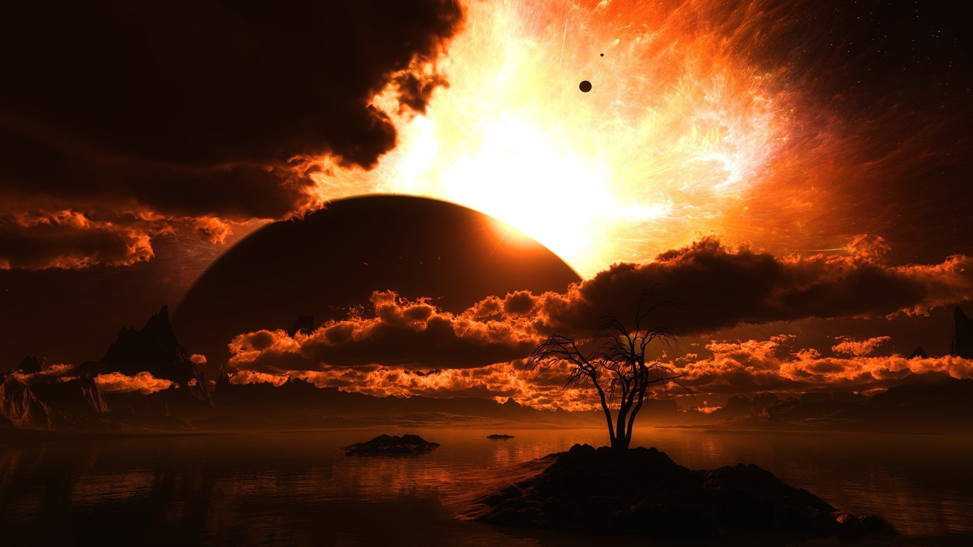 风景,风光,景观,儿童桌面专用,落日余晖