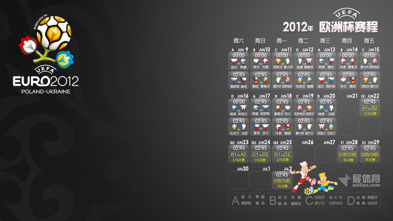 体育,欧洲杯,赛程表