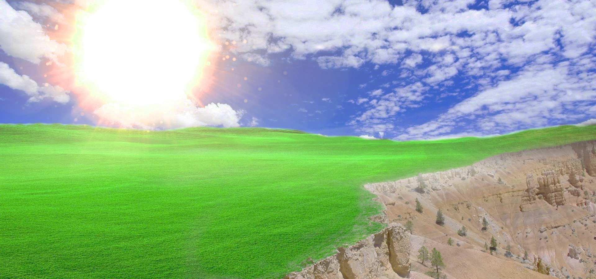 超宽,全景,风景,蓝天白云,碧绿草原,mlgb,儿童桌面专用