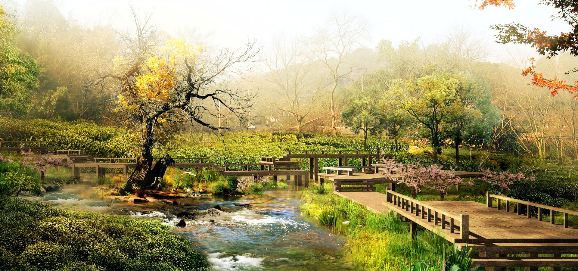 超宽,全景,风景,秋意正浓,mlgb,儿童桌面专用