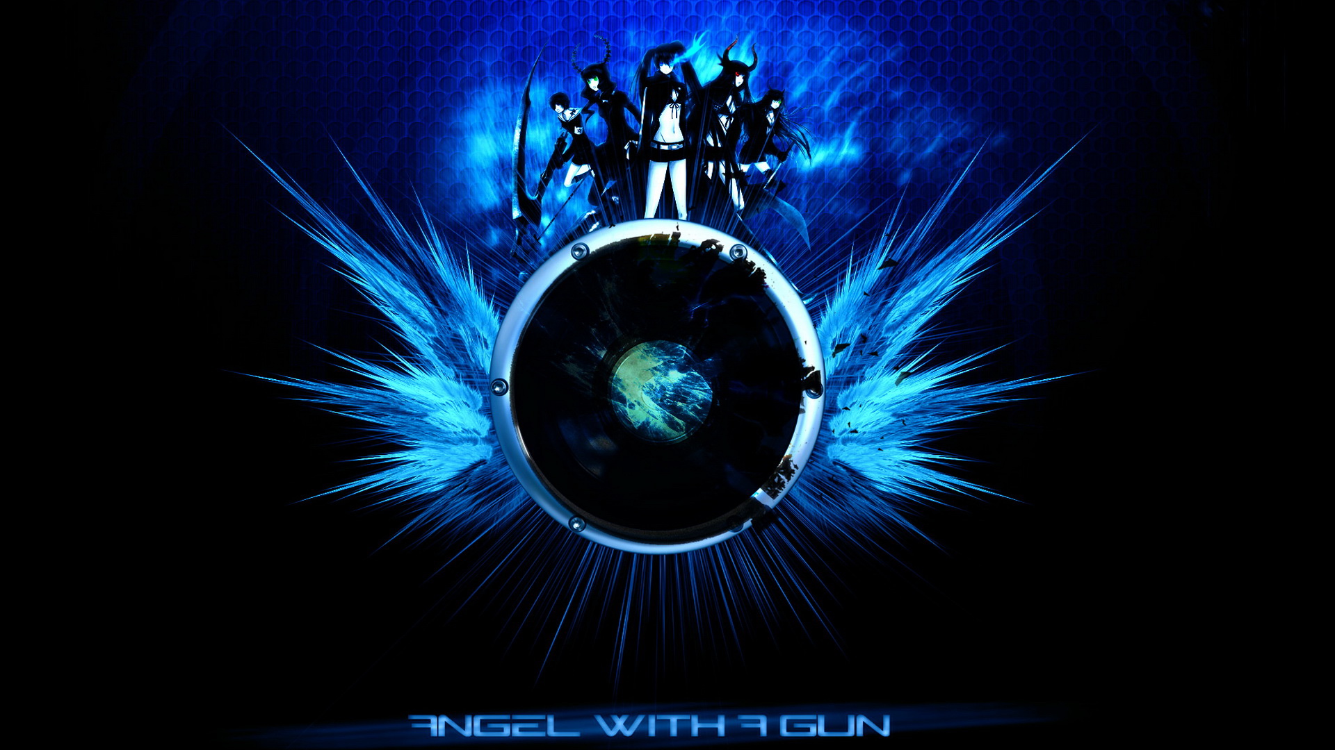 日本,动漫,原创,黑色,蓝色,月夜,魅惑,美丽,草泥马