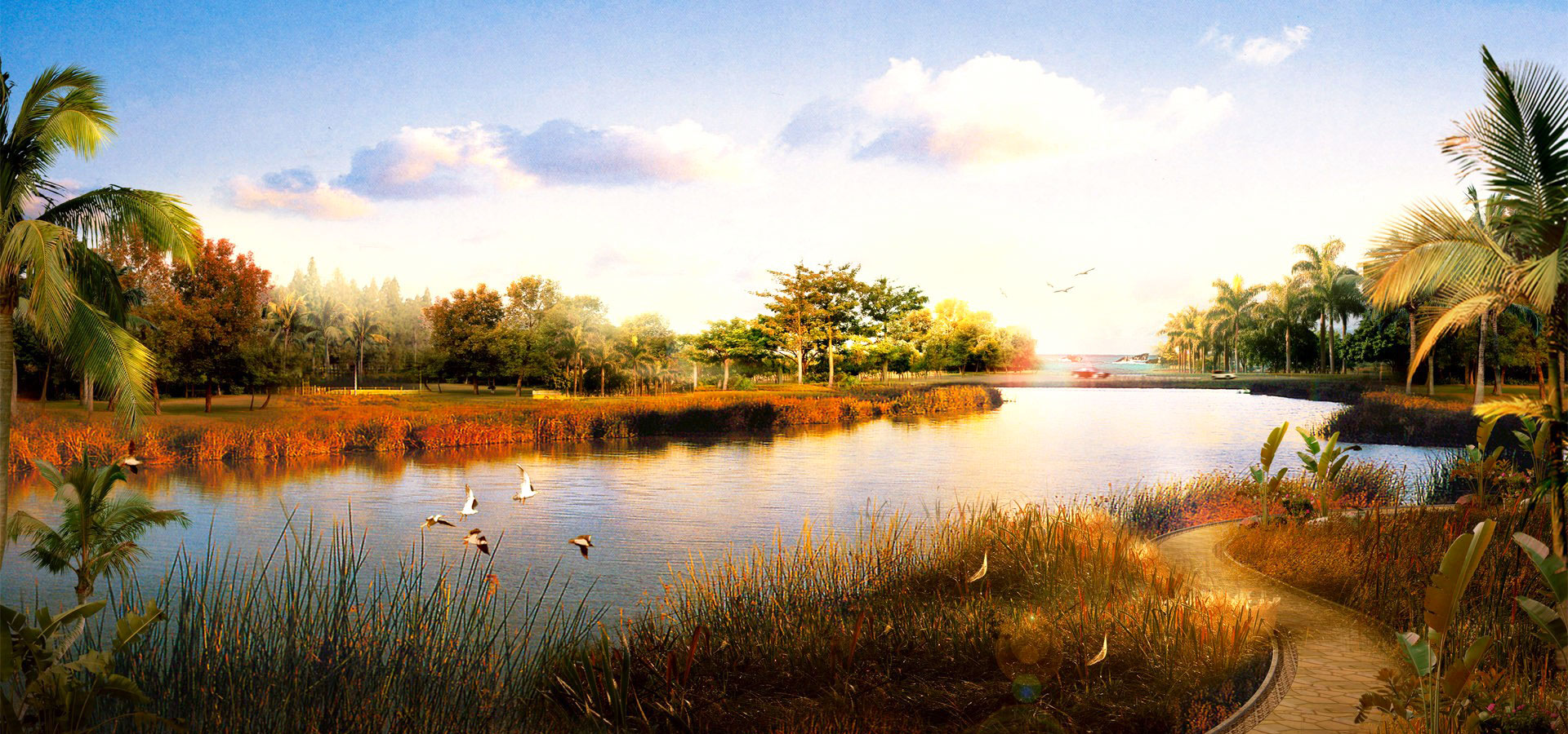 超宽,全景,风景,秋意正浓,mlgb,儿童桌面专用