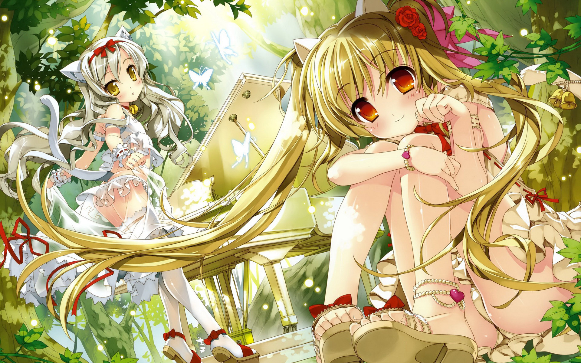 日本,动漫,原创,阳光,精灵,可爱,美丽,萝莉,金黄,草泥马