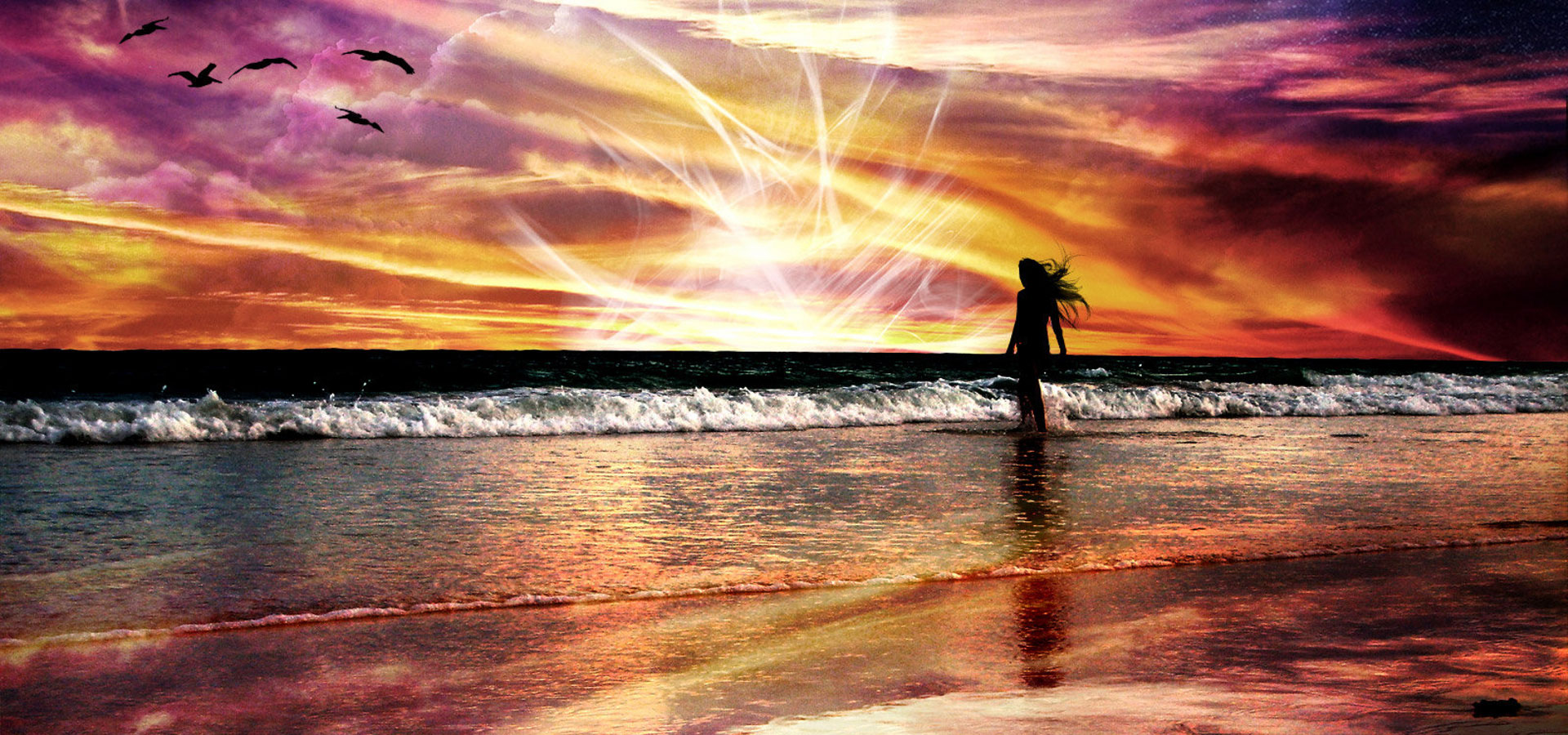 超宽,全景,风景,落日余晖,mlgb,儿童桌面专用