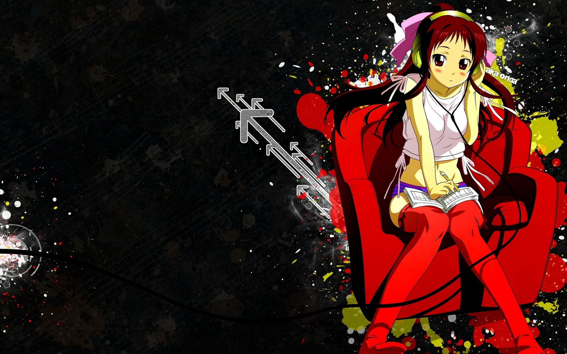 日本,动漫,原创,黑色,可爱,美丽,音乐,沉醉,草泥马,儿童桌面专用